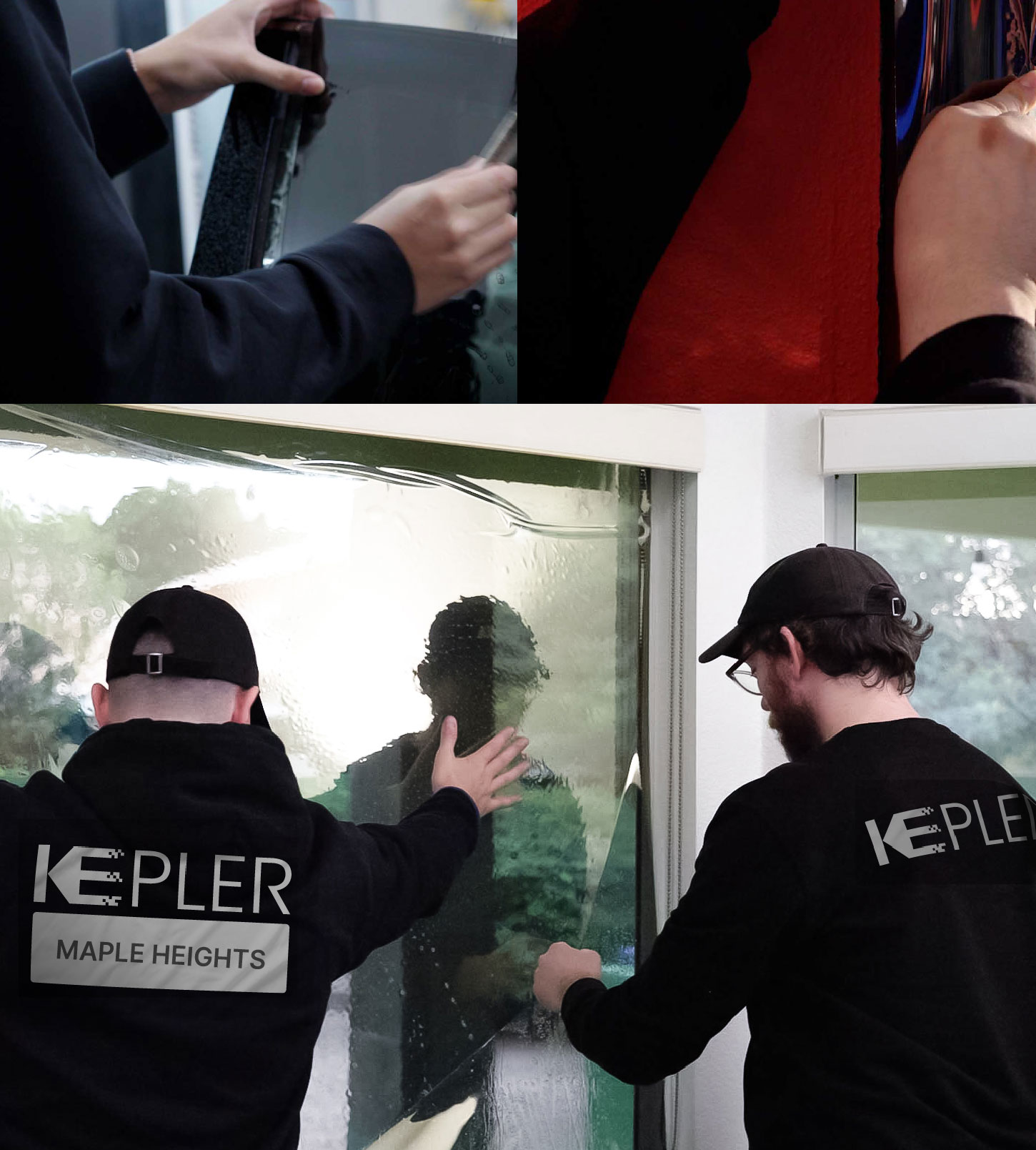 Kepler Technician Fitting Advanced Window Tint to Home in Maple Heights