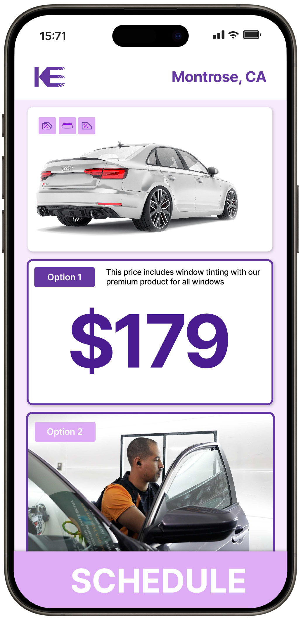 View Competitive Car Window Tinting Rates in Montrose, California