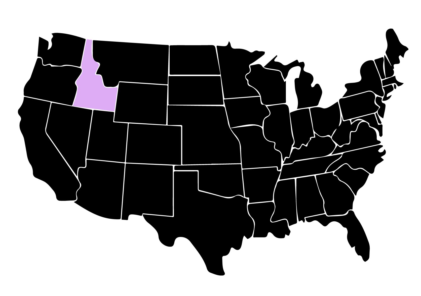 Map Showing Location of Kepler Window Tinters in Twin Falls, Idaho with Purple Area on the State