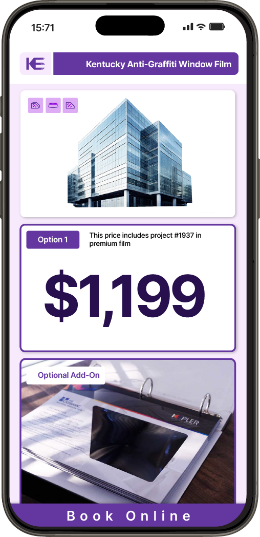 Get Anti-Graffiti Window Film Pricing on Your Phone in Kentucky
