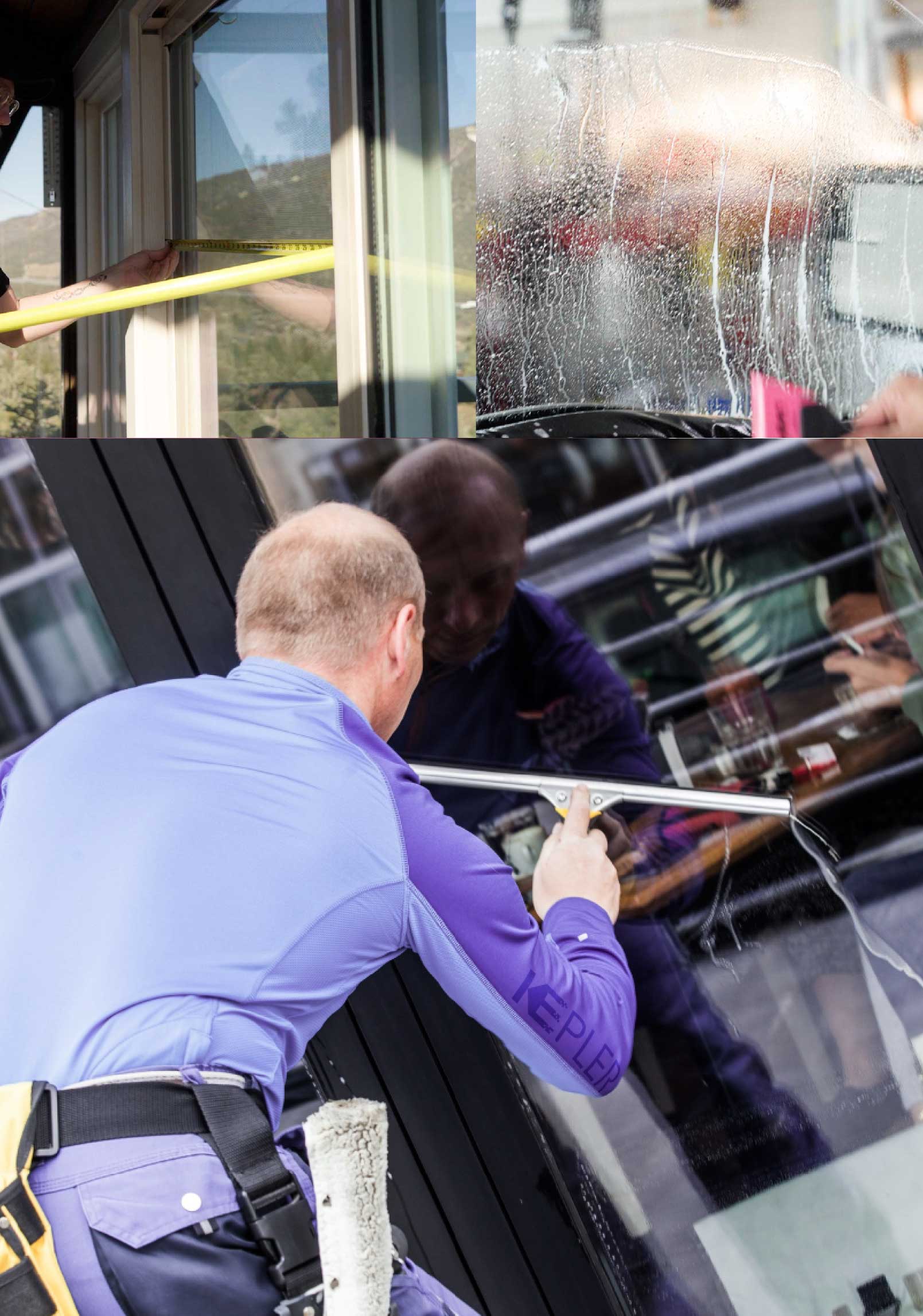 Kepler Skilled Applying Anti-Graffiti Window Film to a Brandeis Shop Front