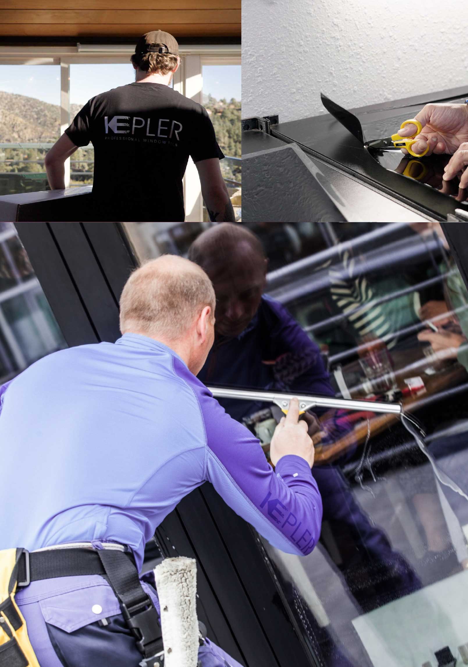 Kepler Skilled Applying Anti-Graffiti Window Film to a Yakima Shop Front