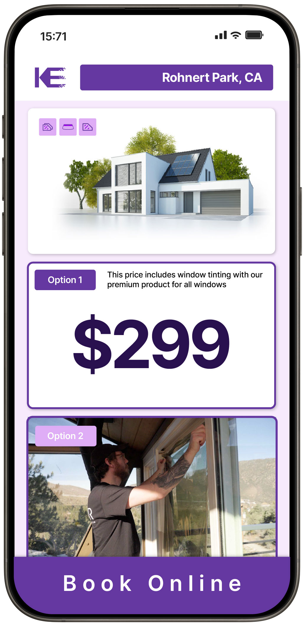 View Competitive Home Window Tinting Prices in Rohnert Park, California