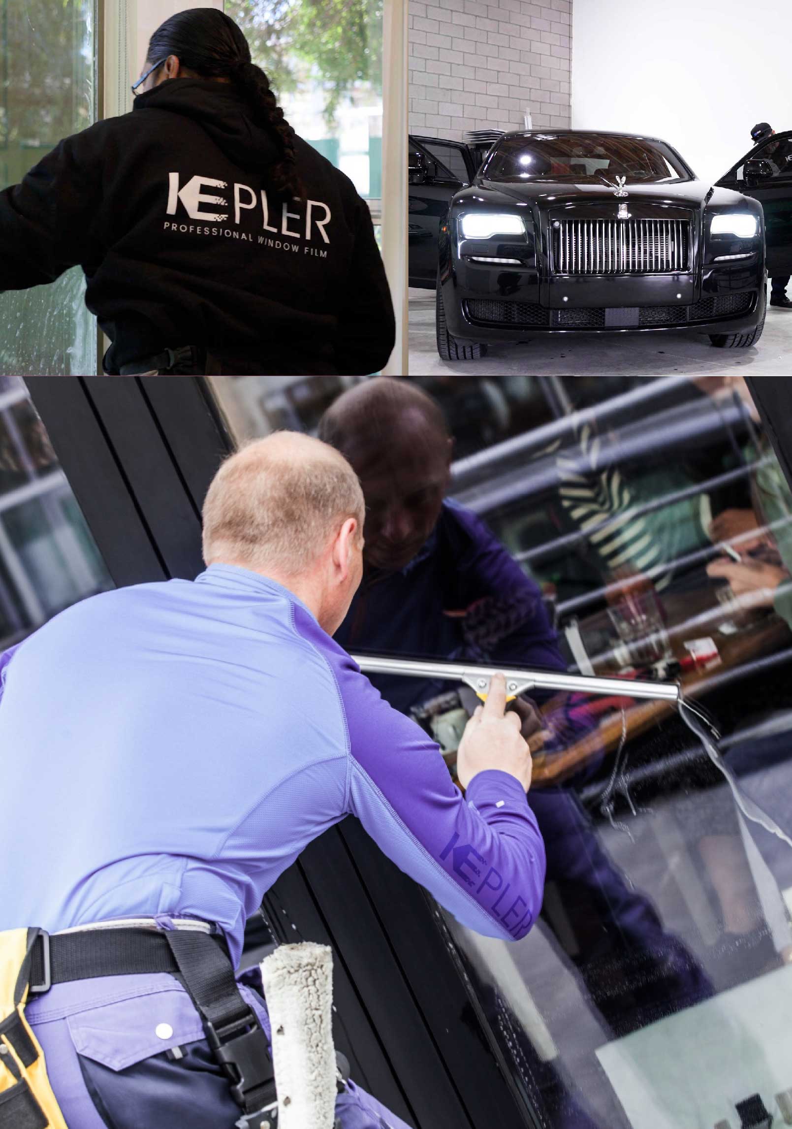 Kepler Professional Applying Anti-Graffiti Window Film to a Bethlehem Shop Front