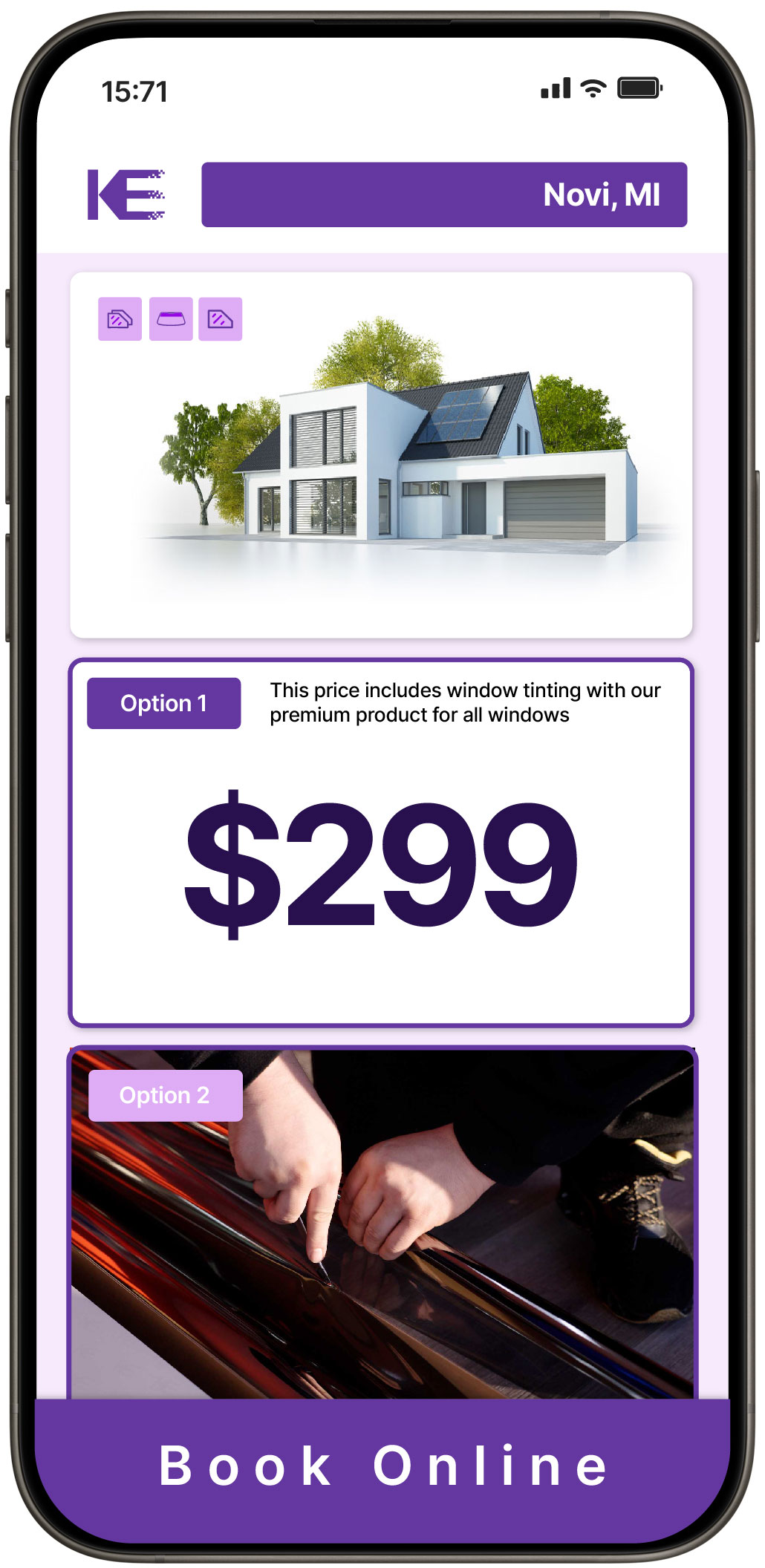 View Competitive Home Window Tinting Rates in Novi, Michigan
