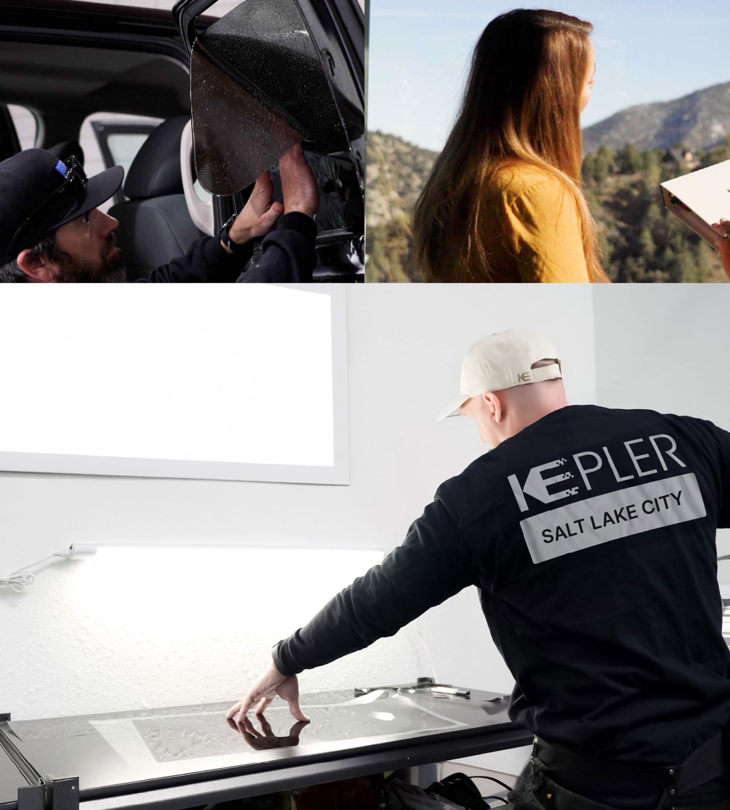 Window Tinting Specialist Cutting Film in Salt Lake City, Utah