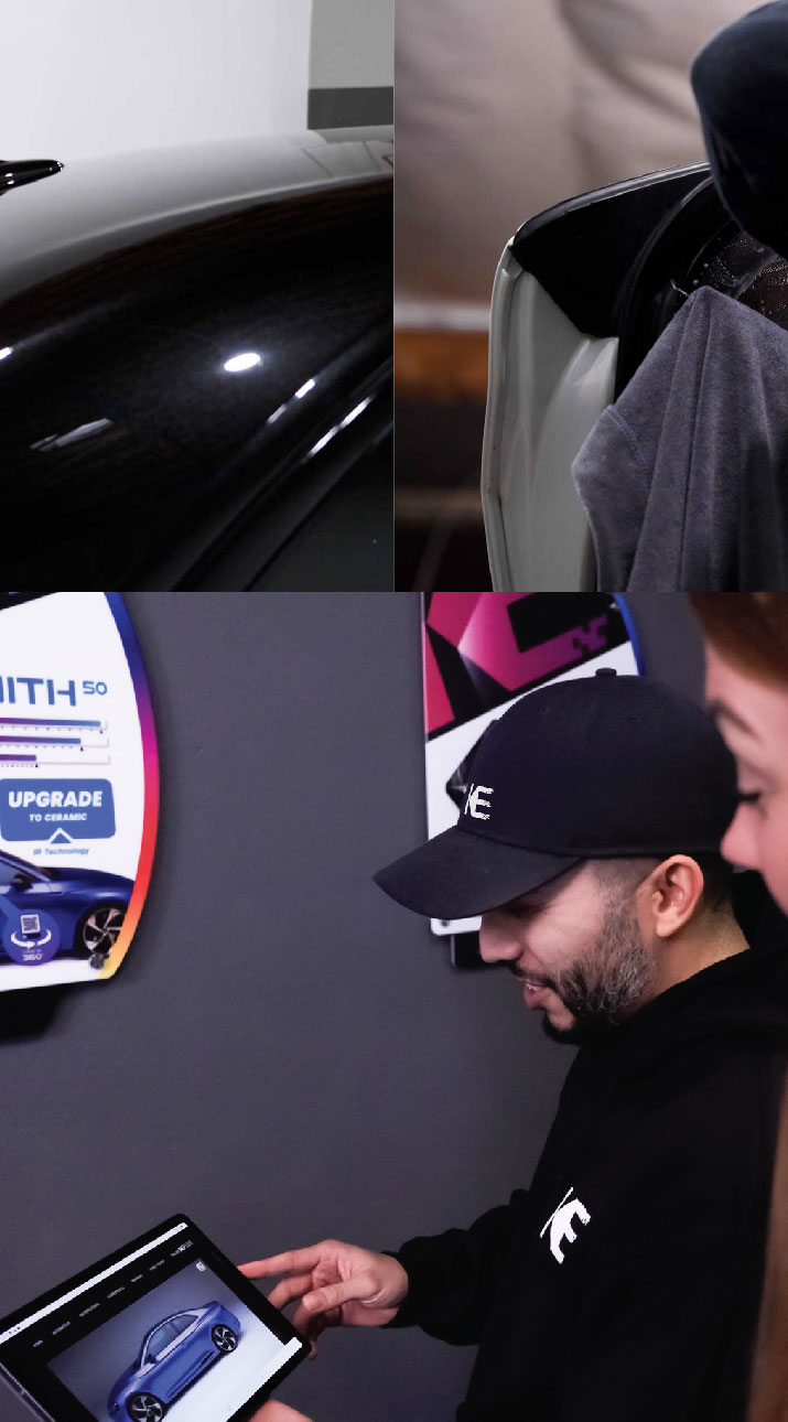 Kepler Dealer Showing Car Window Film Options to Customer in Beaumont, California