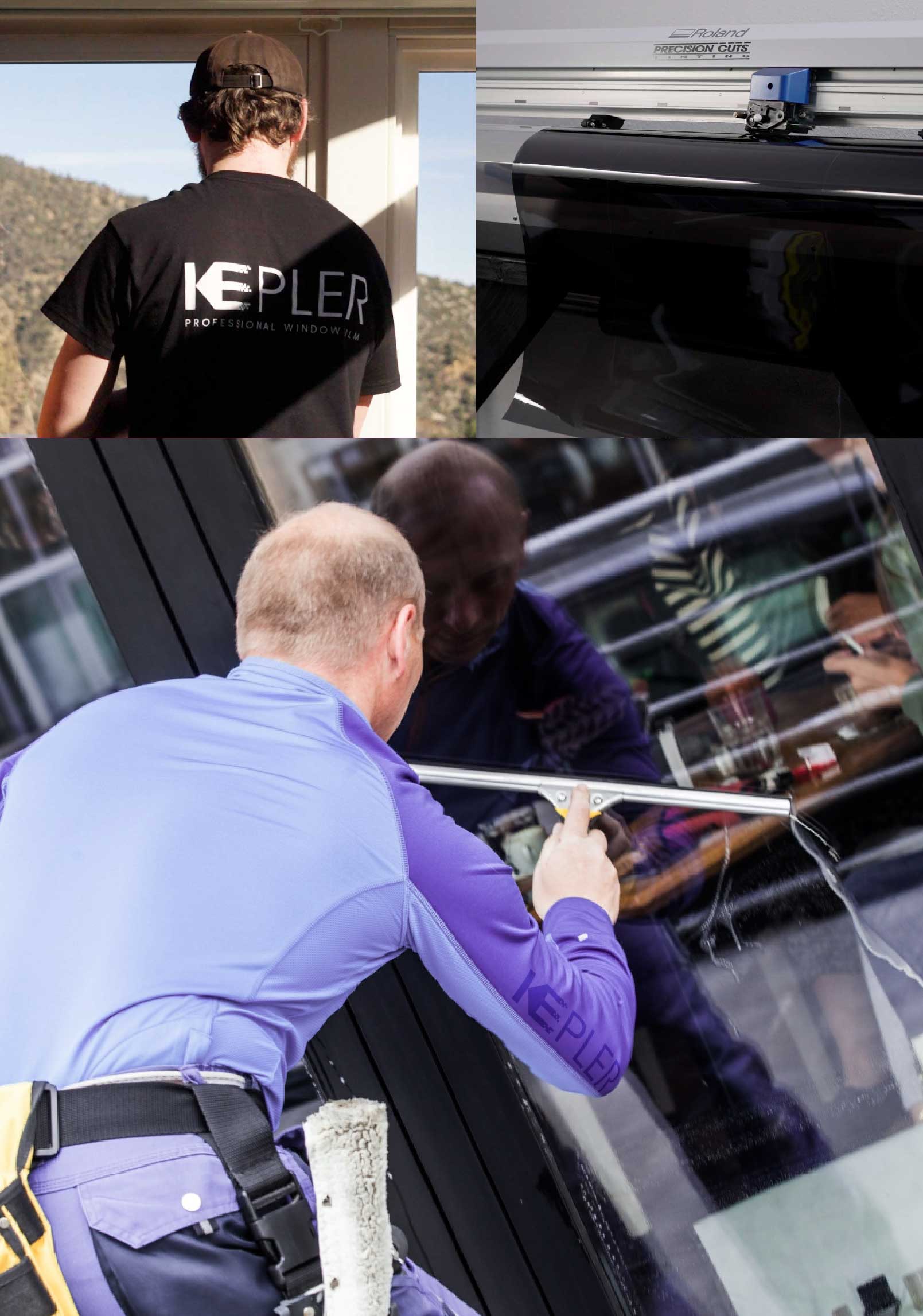 Kepler Skilled Applying Anti-Graffiti Window Film to a Readington Shop Front