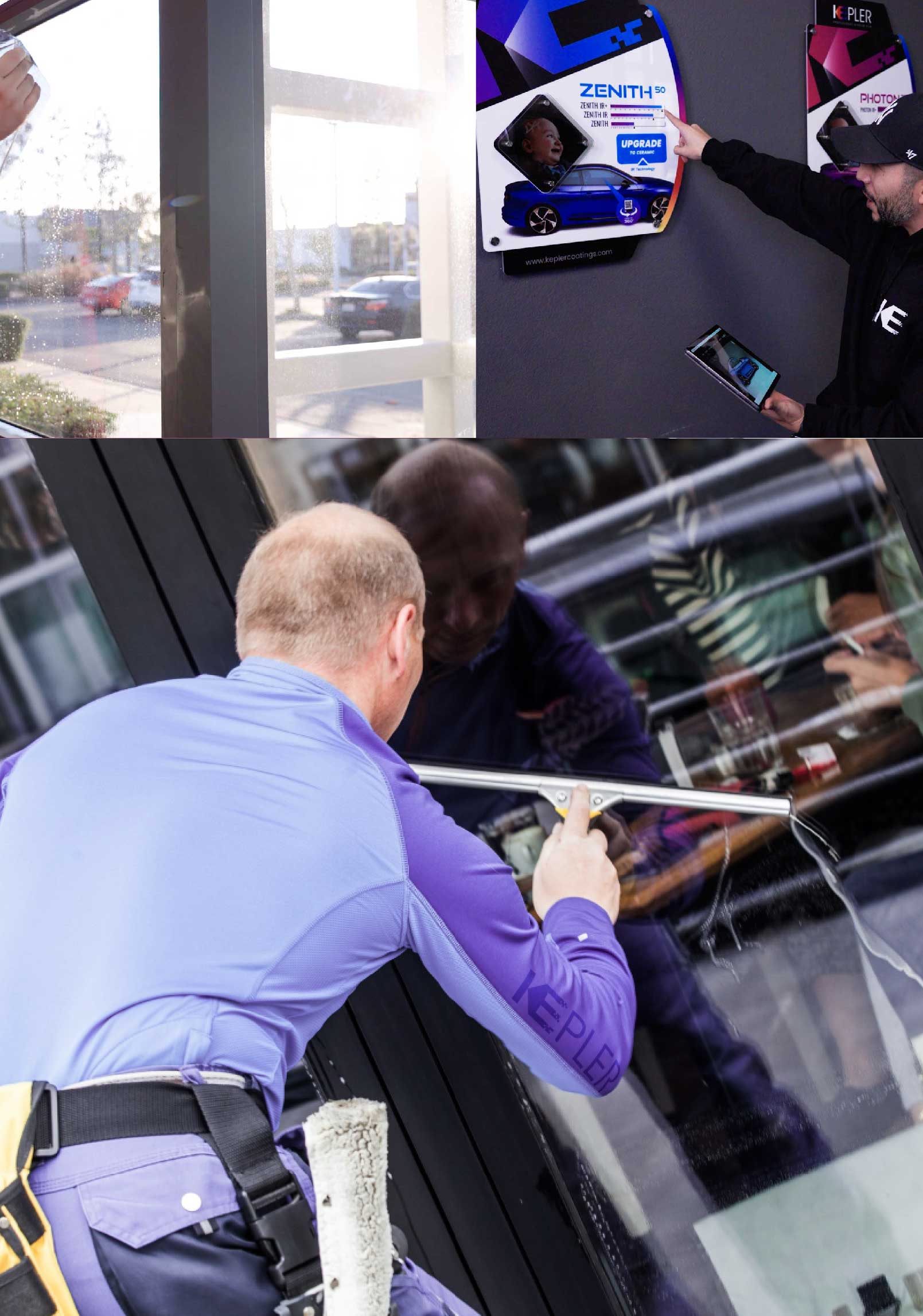 Kepler Expert Applying Anti-Graffiti Window Film to a San Angelo Shop Front