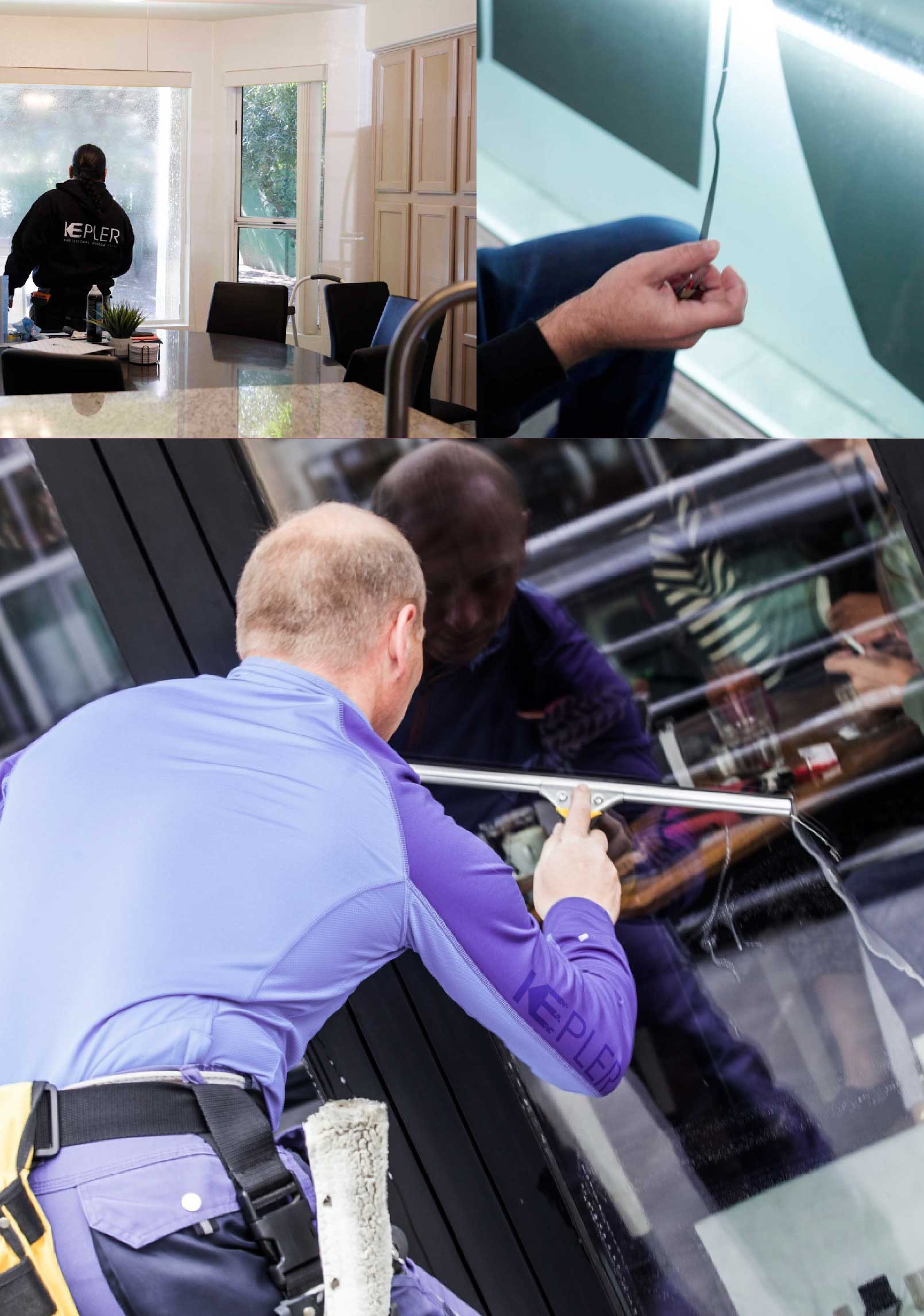 Kepler Professional Applying Anti-Graffiti Window Film to a Chandler Shop Front