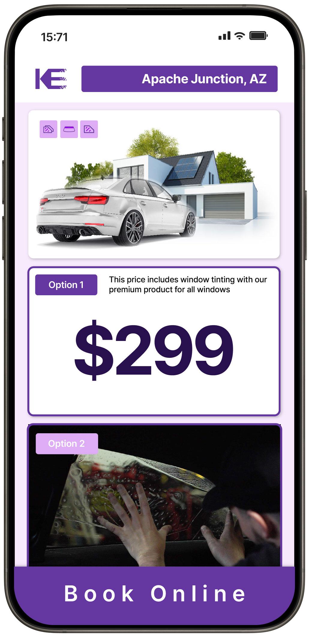View Competitive Tesla Window Tinting Rates in Gilbert, Arizona