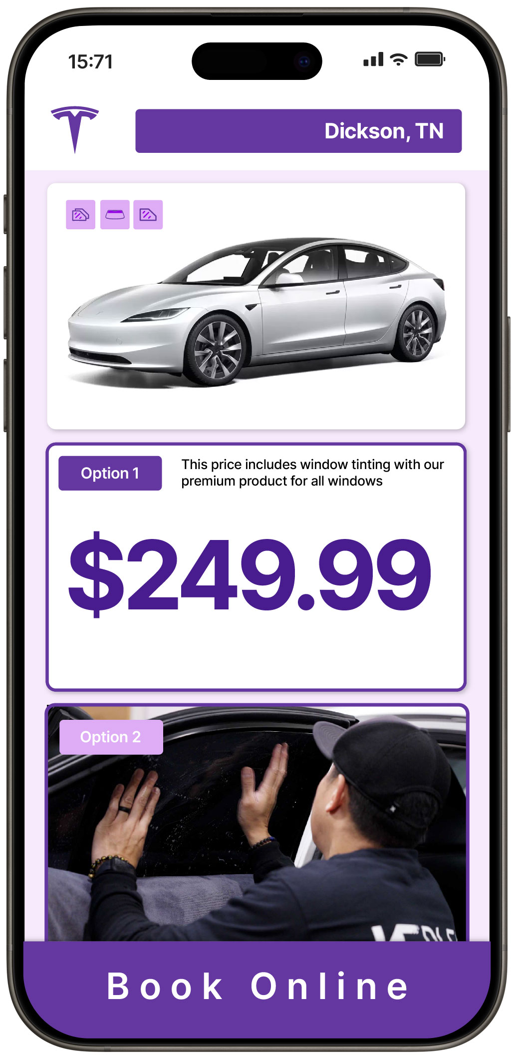 View Reasonable Tesla Window Tinting Prices in Dickson, Tennessee