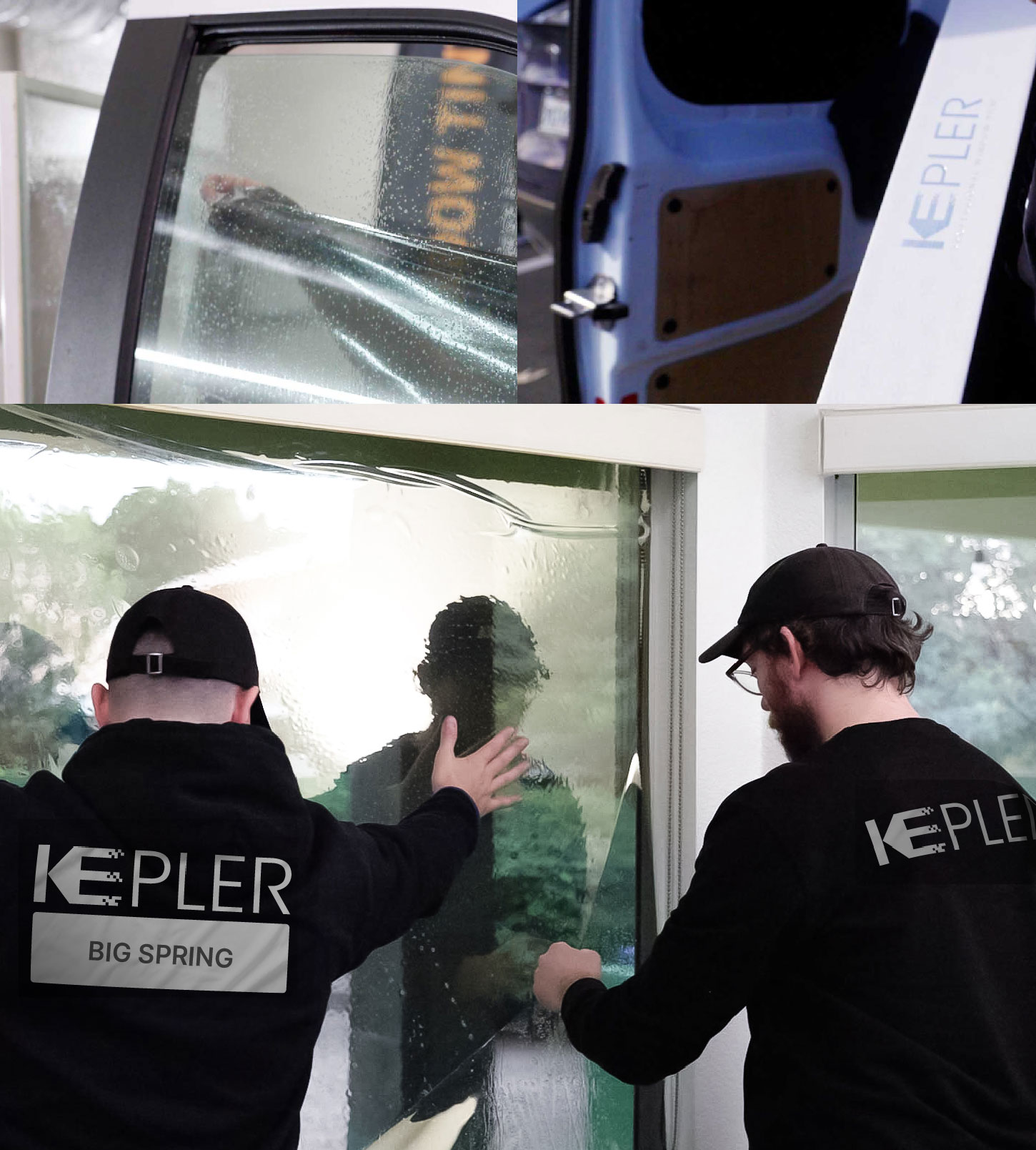 Kepler Technician Installing Advanced Window Tint to Home in Big Spring