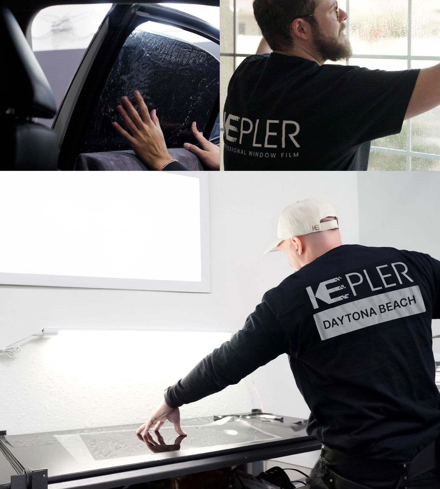 Window Tinting Specialist Cutting Film in Daytona Beach, Florida