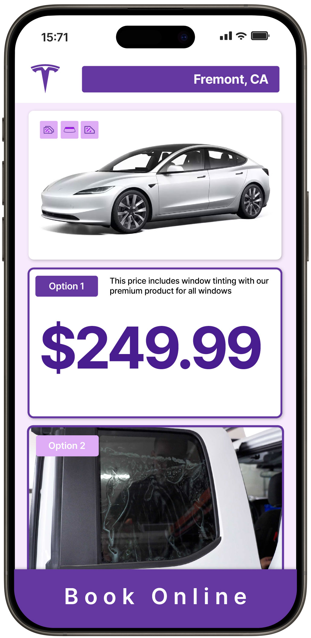 View Affordable Tesla Window Tinting Rates in Fremont, California