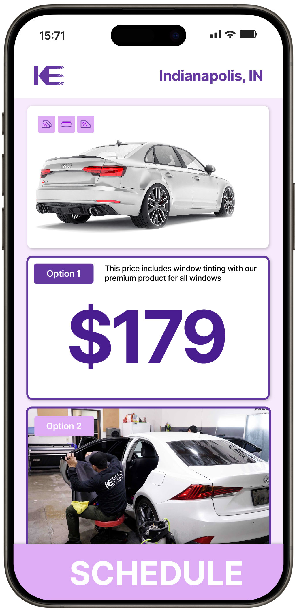 View Competitive Car Window Tinting Rates in Indianapolis, Indiana