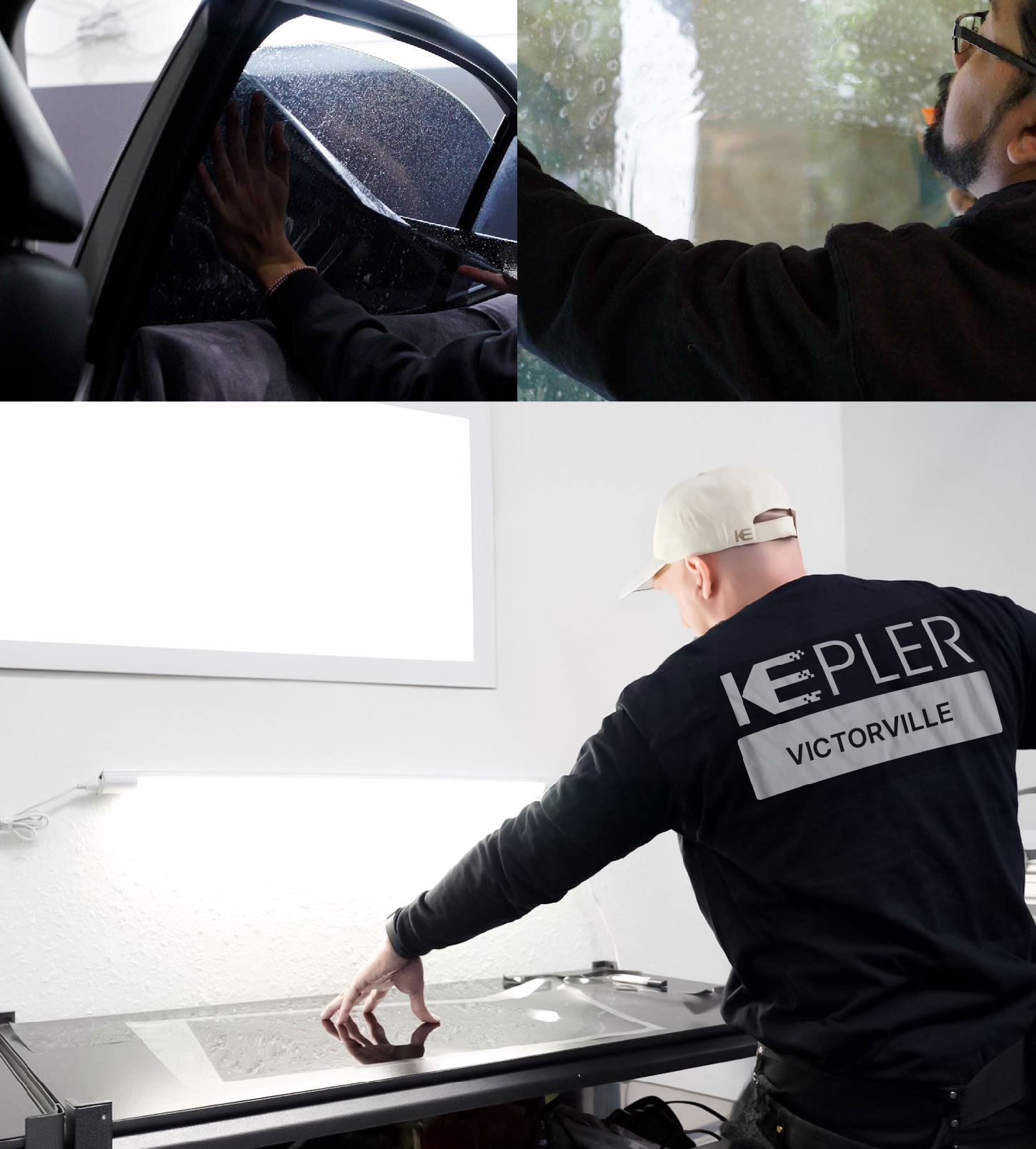 Window Tinting Specialist Cutting Film in Victorville, California