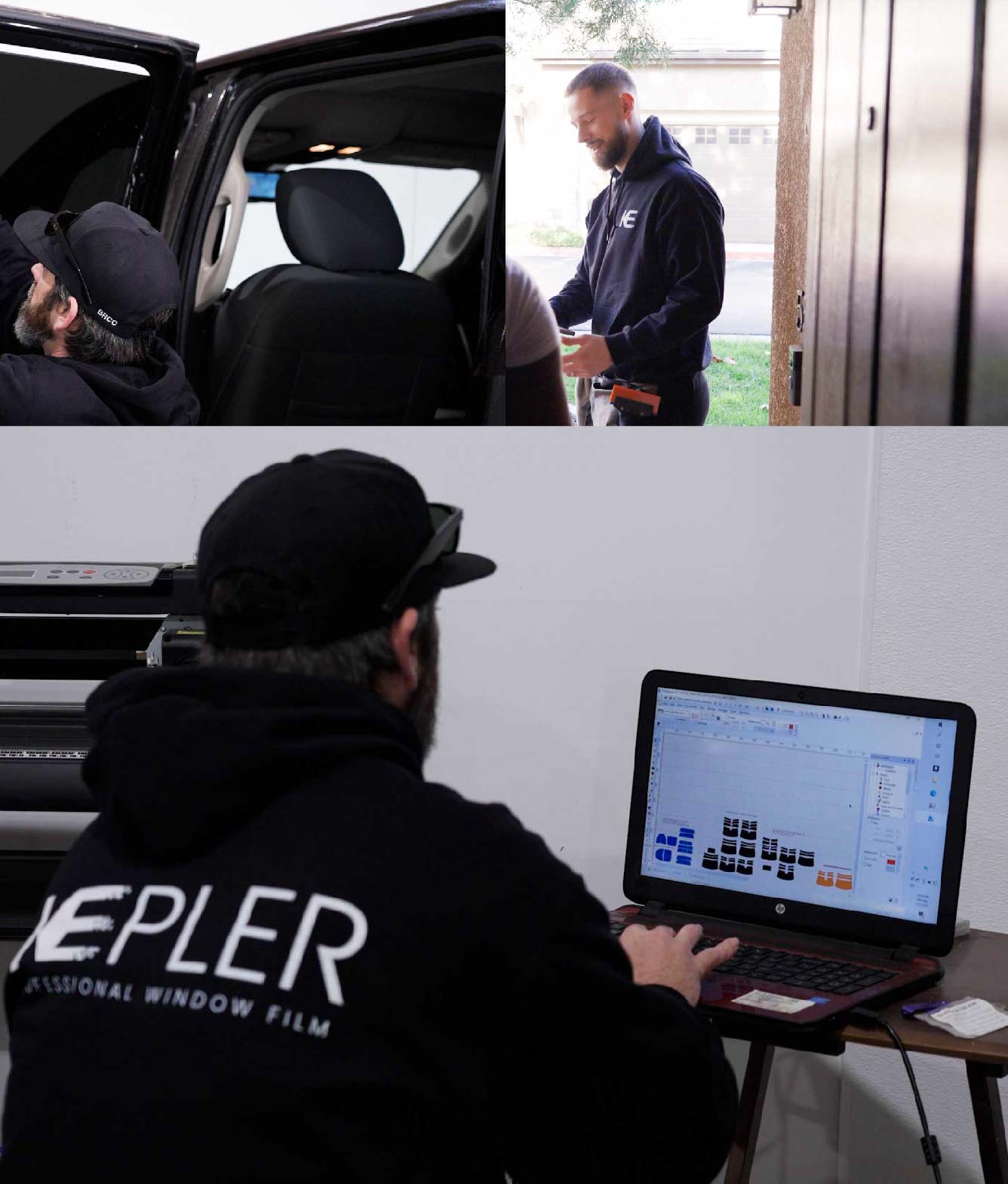 Ceramic Window Tinting Expert Cutting Film in Dolton, Illinois