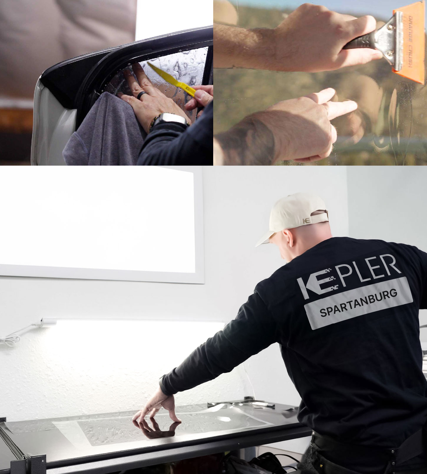 Window Tinting Specialist Cutting Film in Spartanburg, South Carolina
