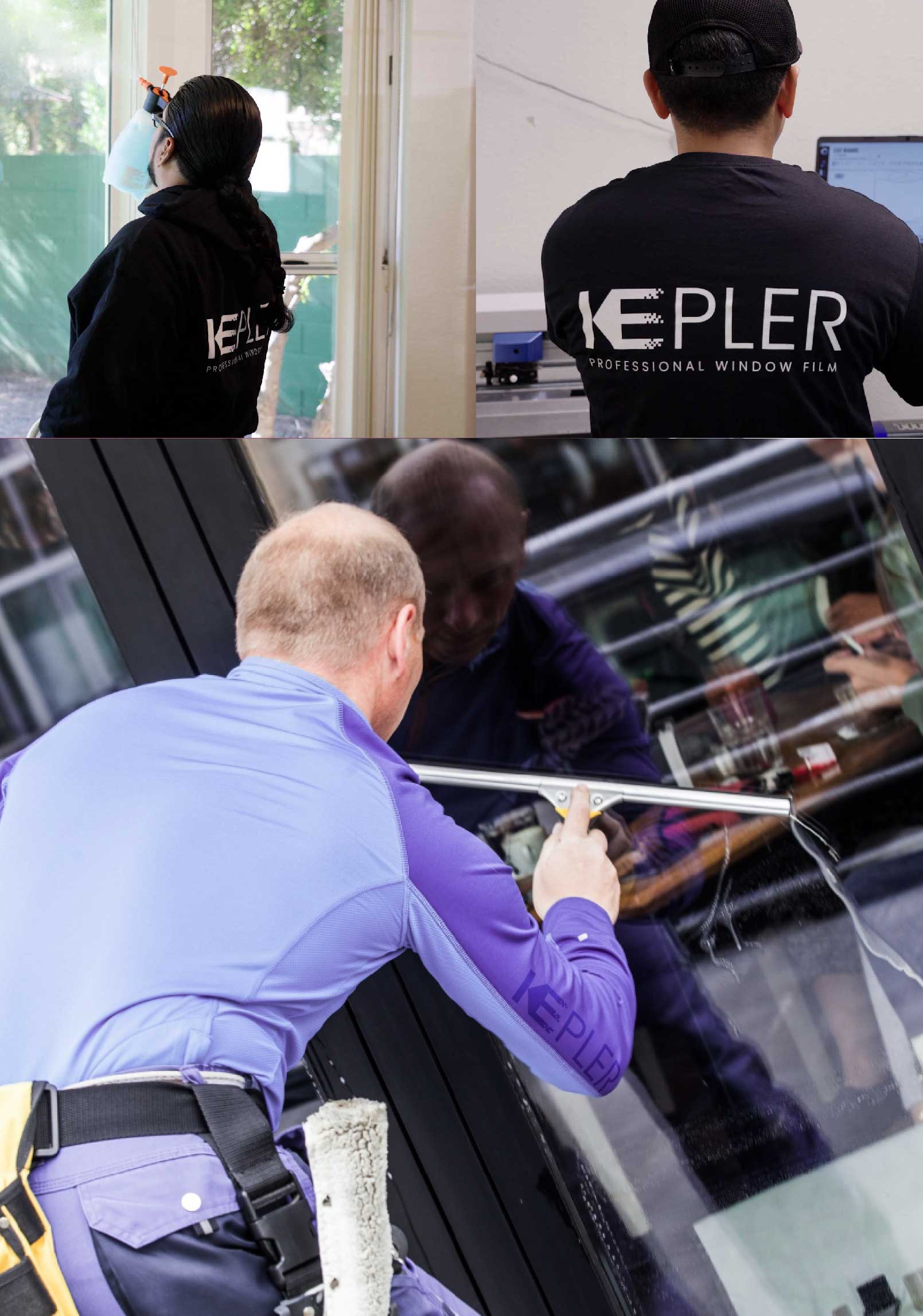 Kepler Skilled Applying Anti-Graffiti Window Film to a Coachella Shop Front