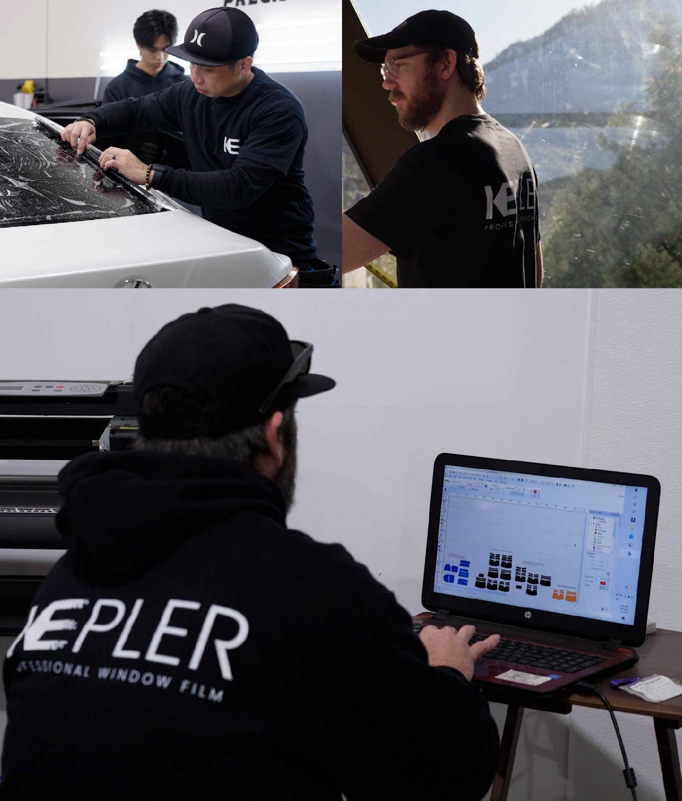 Ceramic Window Tinting Expert Cutting Film in Hilo, Hawaii