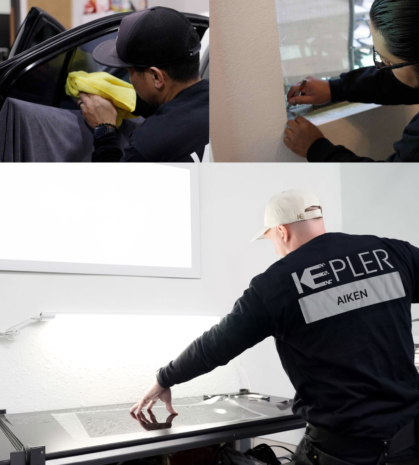 Window Tinting Specialist Cutting Film in Aiken, South Carolina