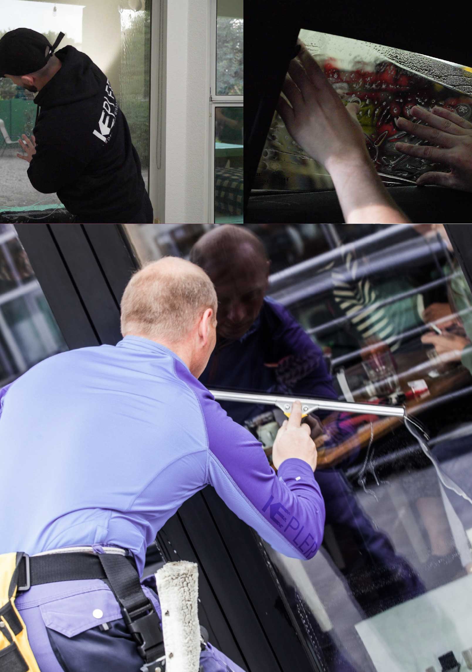 Kepler Expert Applying Anti-Graffiti Window Film to a Riverside Shop Front
