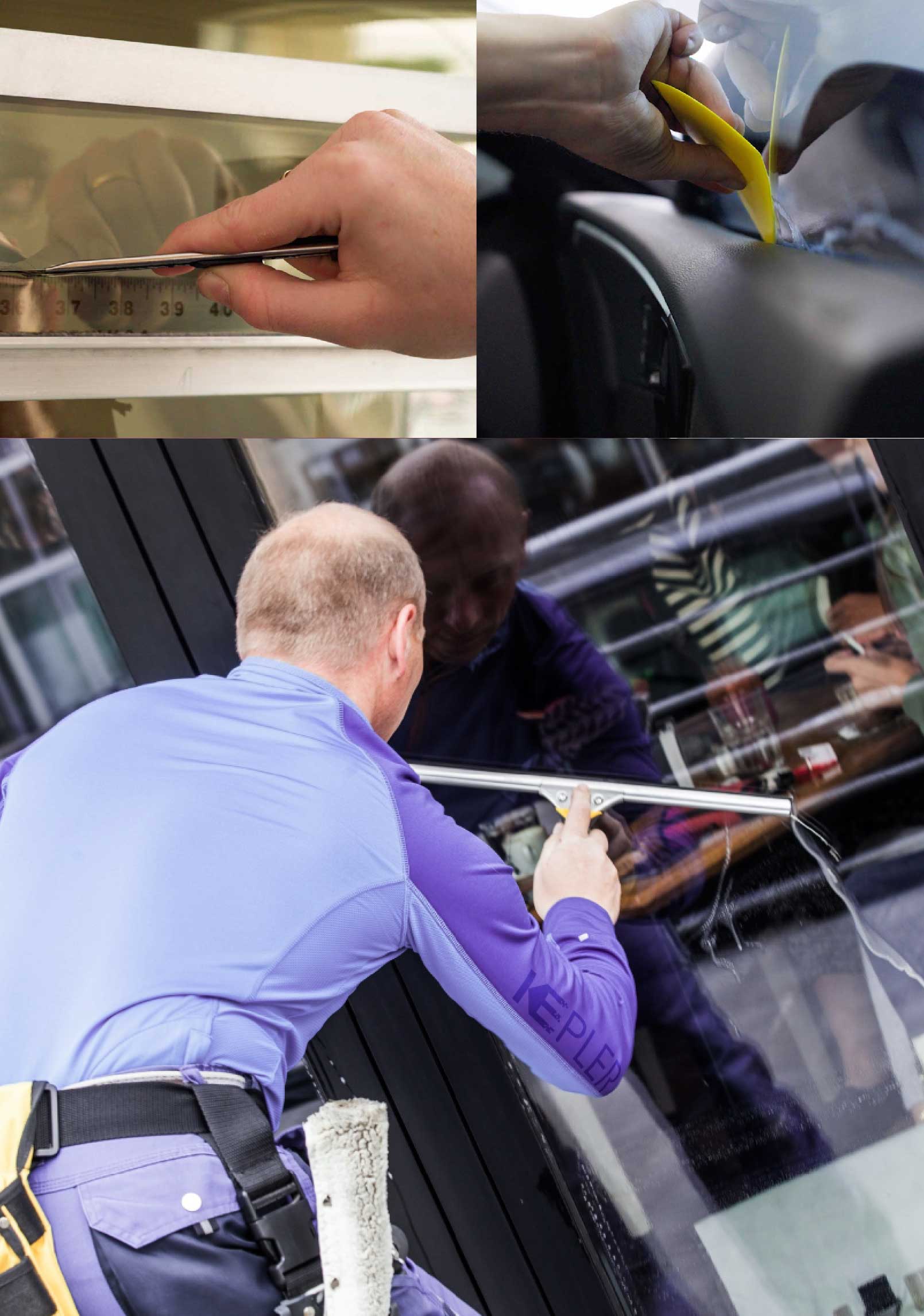 Kepler Expert Applying Anti-Graffiti Window Film to a Redondo Beach Shop Front