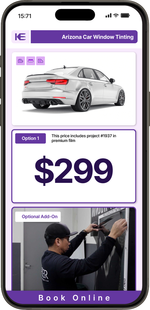 View Competitive Car Window Tinting Prices in Arizona