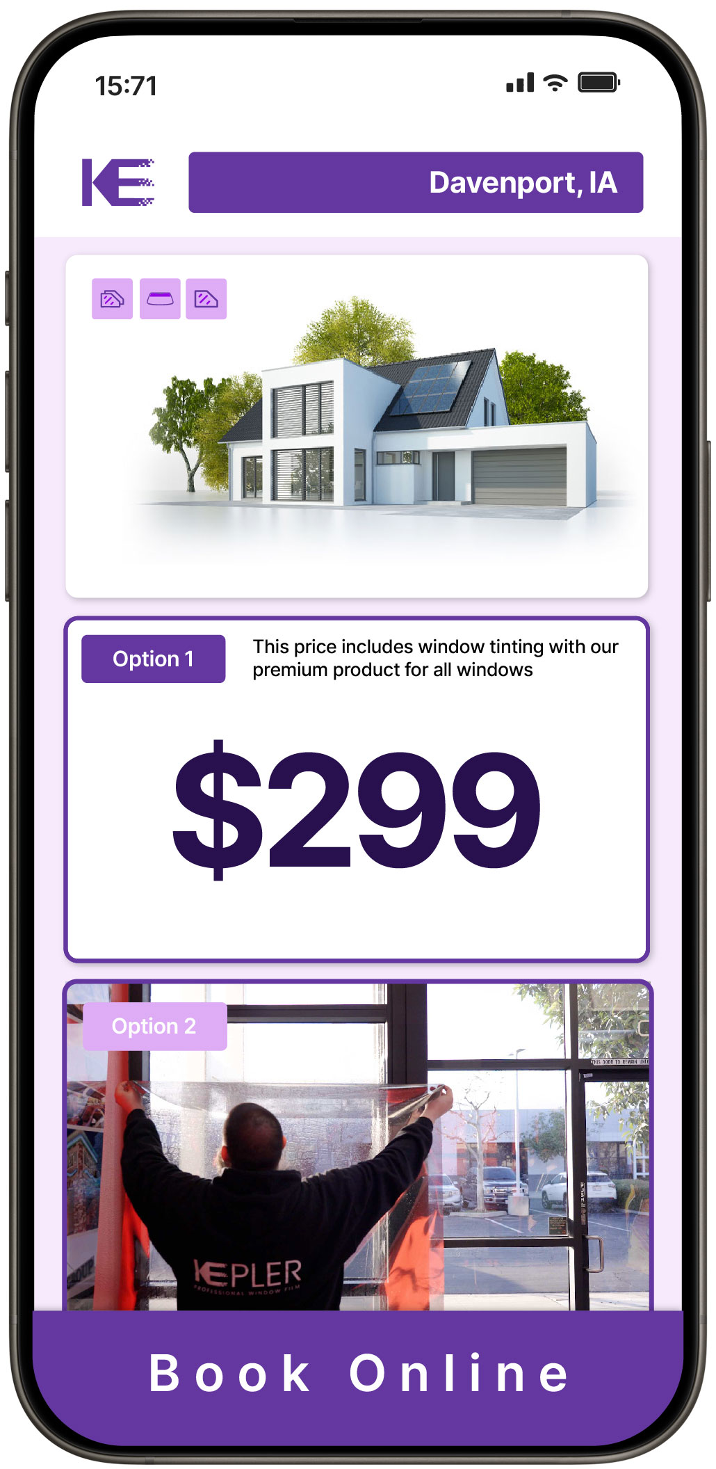 View Competitive Home Window Tinting Rates in Davenport, Iowa