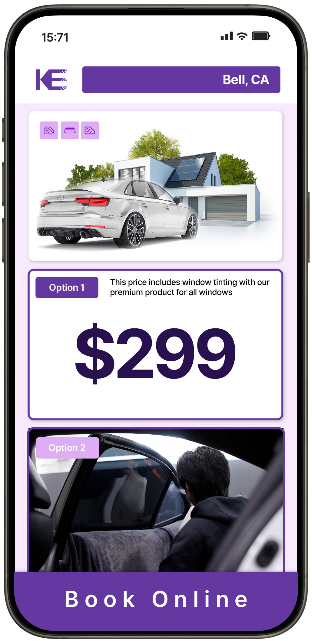 View Reasonable Tesla Window Tinting Costs in Huntington Park, California