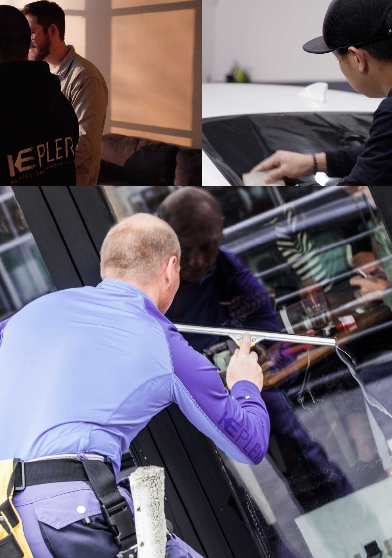 Kepler Expert Applying Anti-Graffiti Window Film to a Amesbury Shop Front