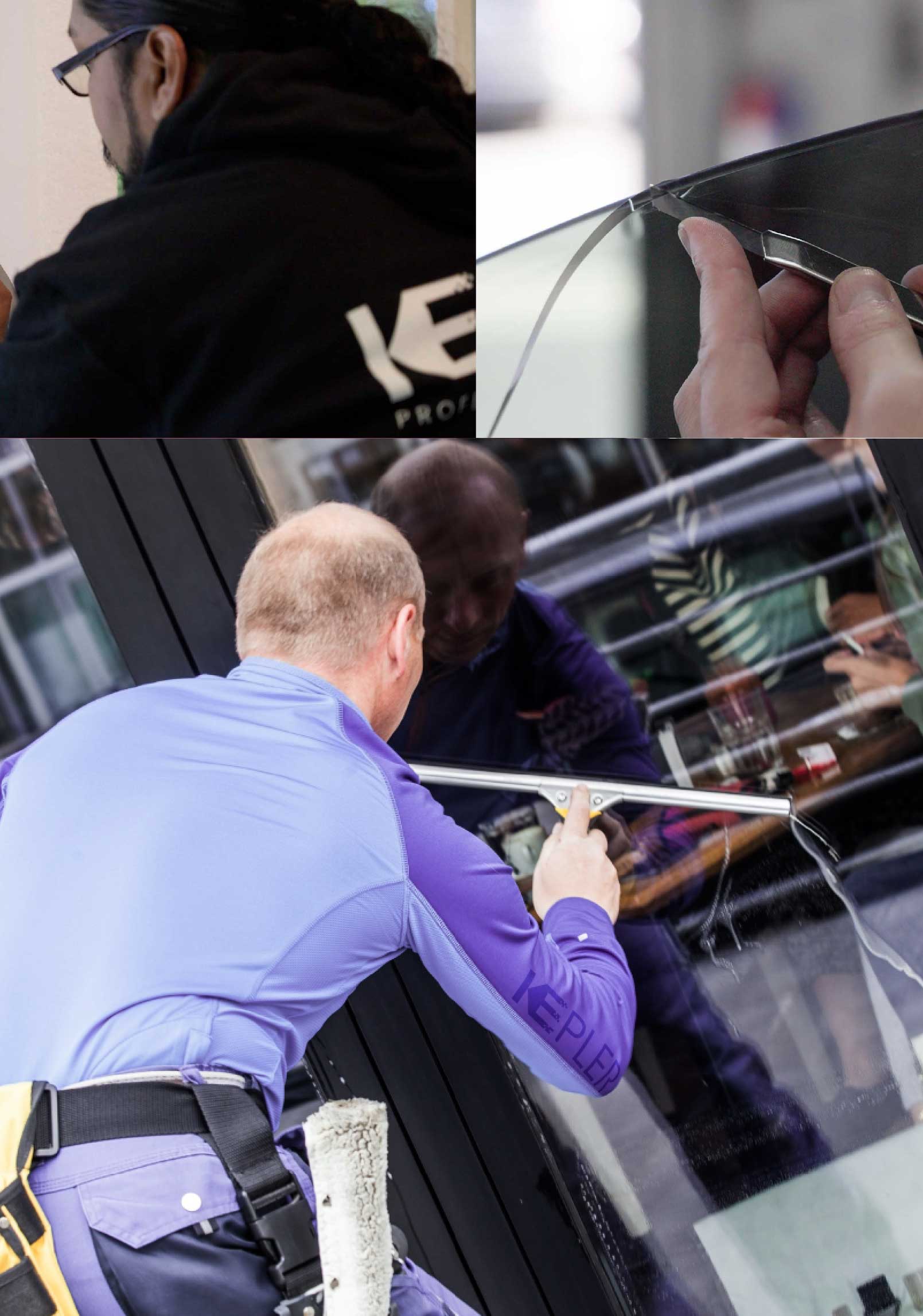 Kepler Expert Applying Anti-Graffiti Window Film to a Vancouver Shop Front