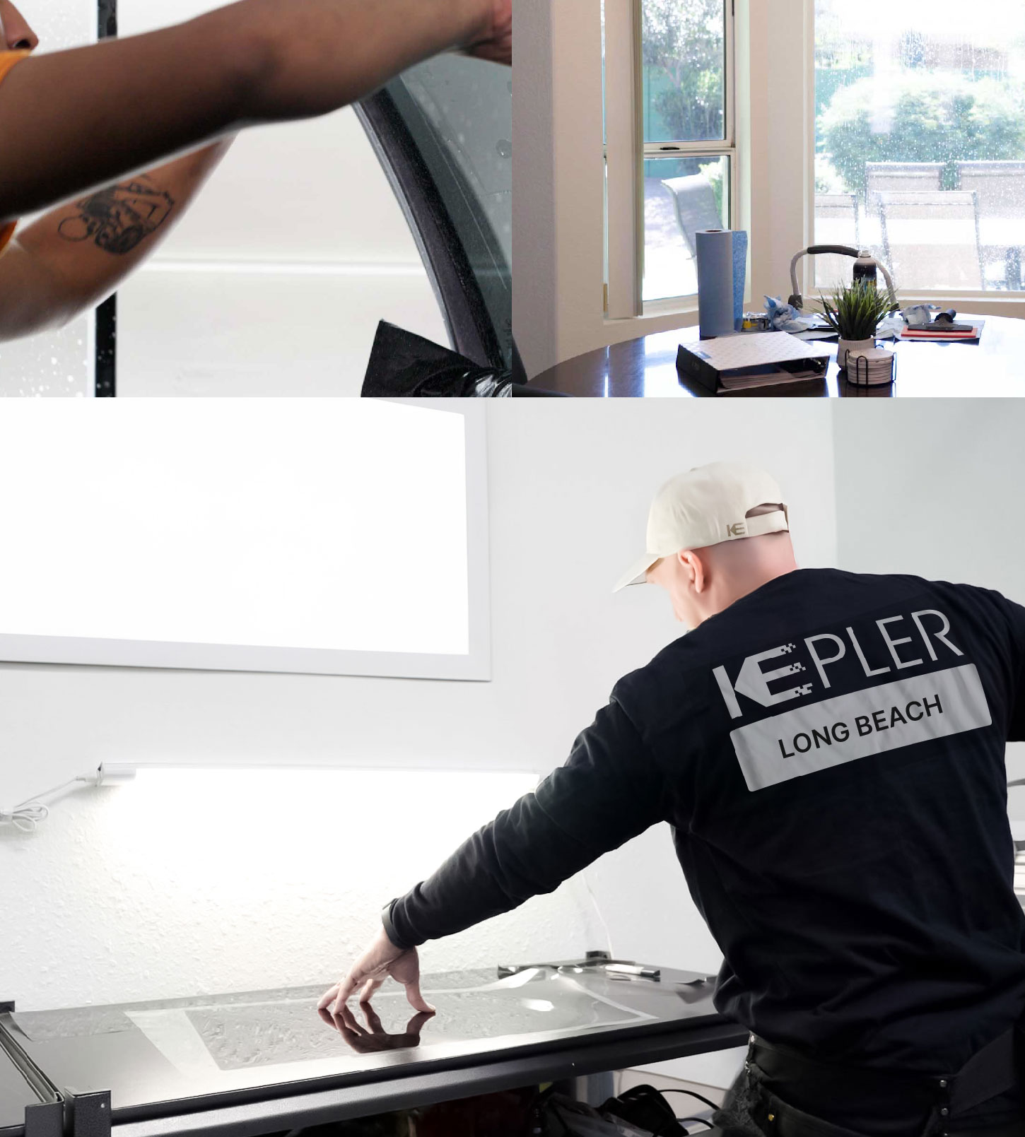 Window Tinting Specialist Cutting Film in Long Beach, Mississippi