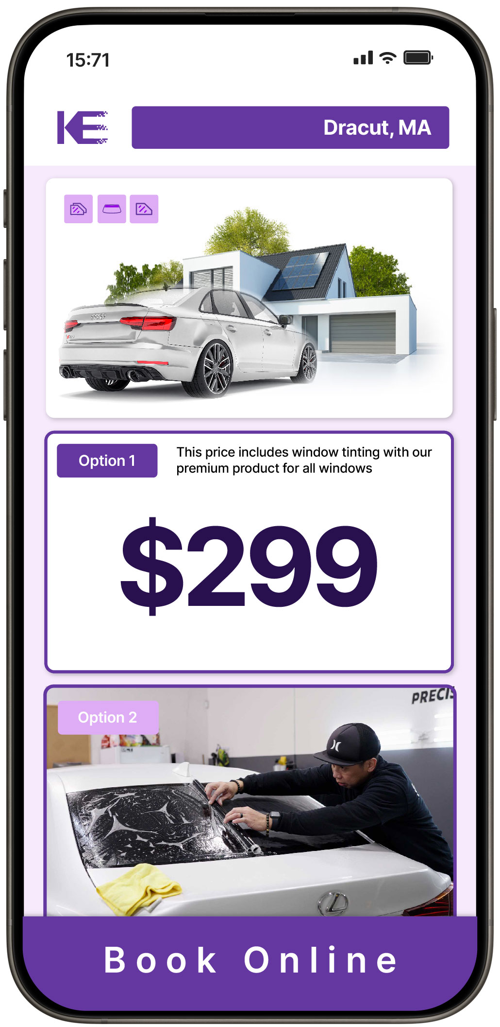 View Affordable Tesla Window Tinting Costs in Chartley, Massachusetts