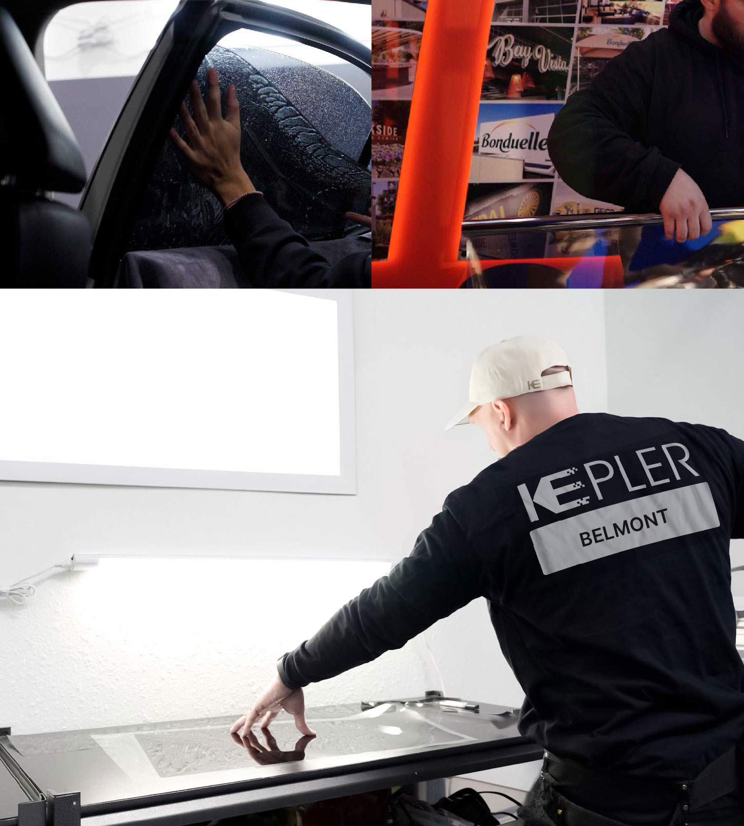 Window Tinting Specialist Cutting Film in Belmont, California