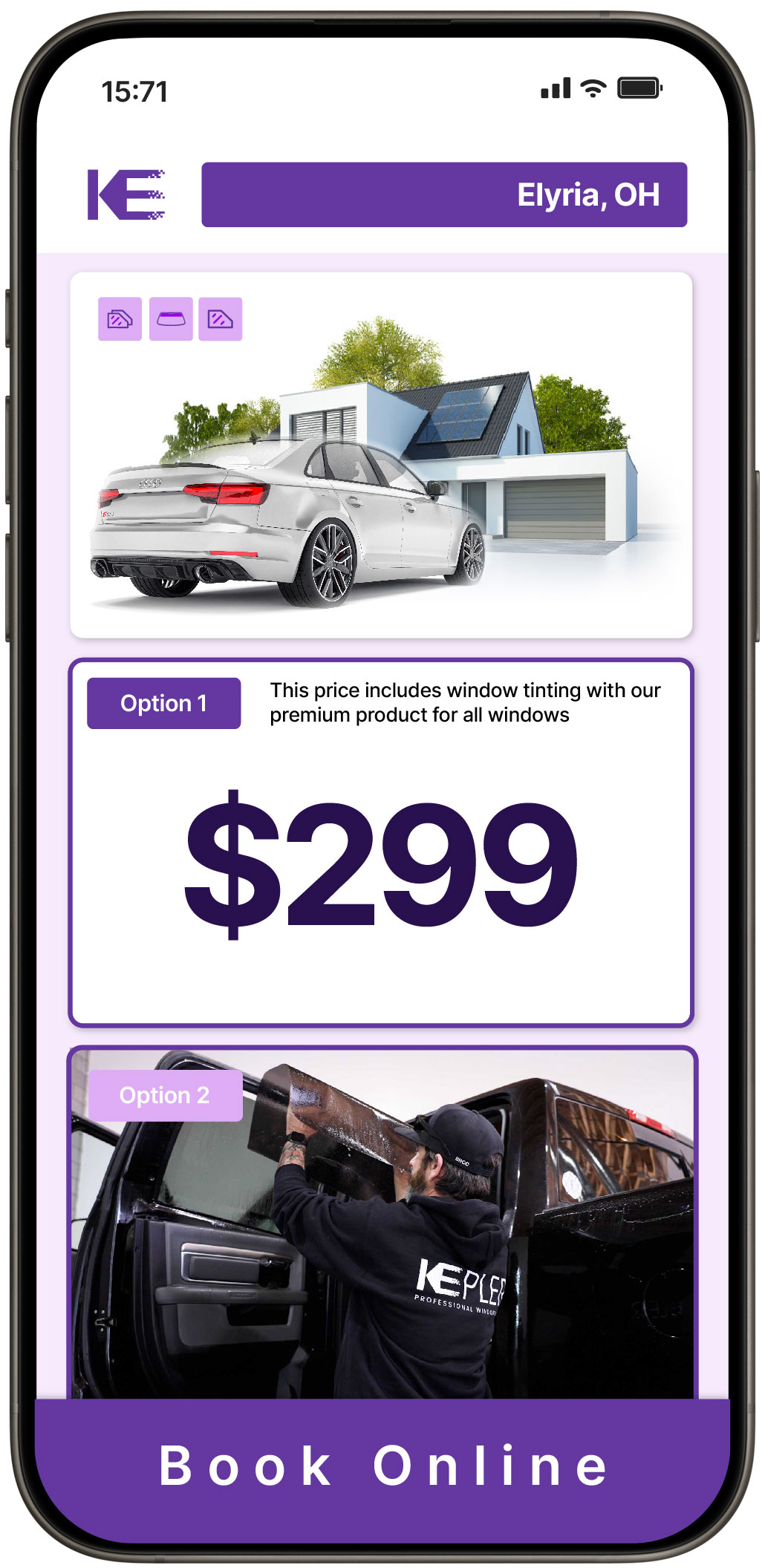 View Competitive Tesla Window Tinting Prices in Chillicothe, Ohio