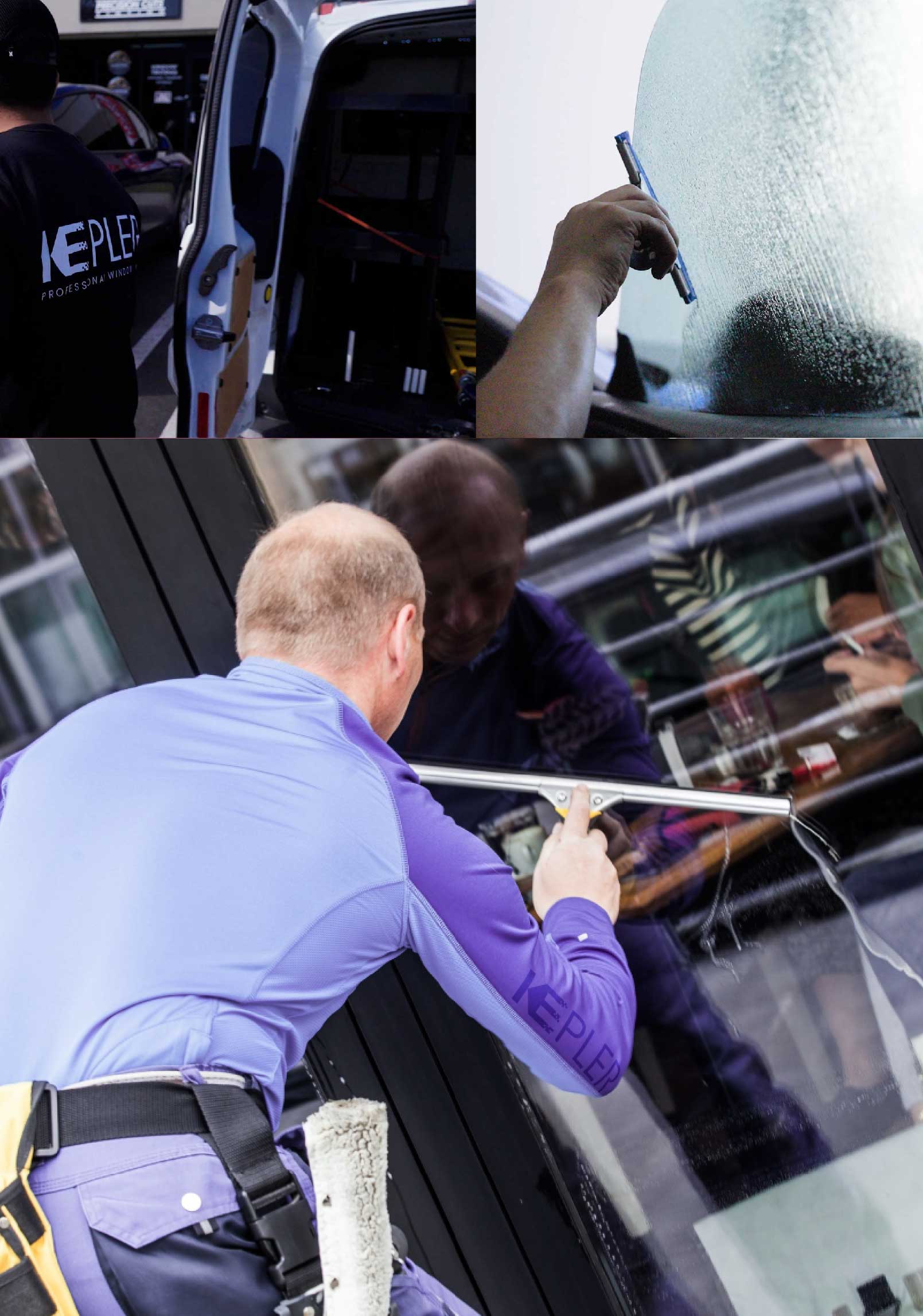 Kepler Expert Applying Anti-Graffiti Window Film to a Westport Shop Front