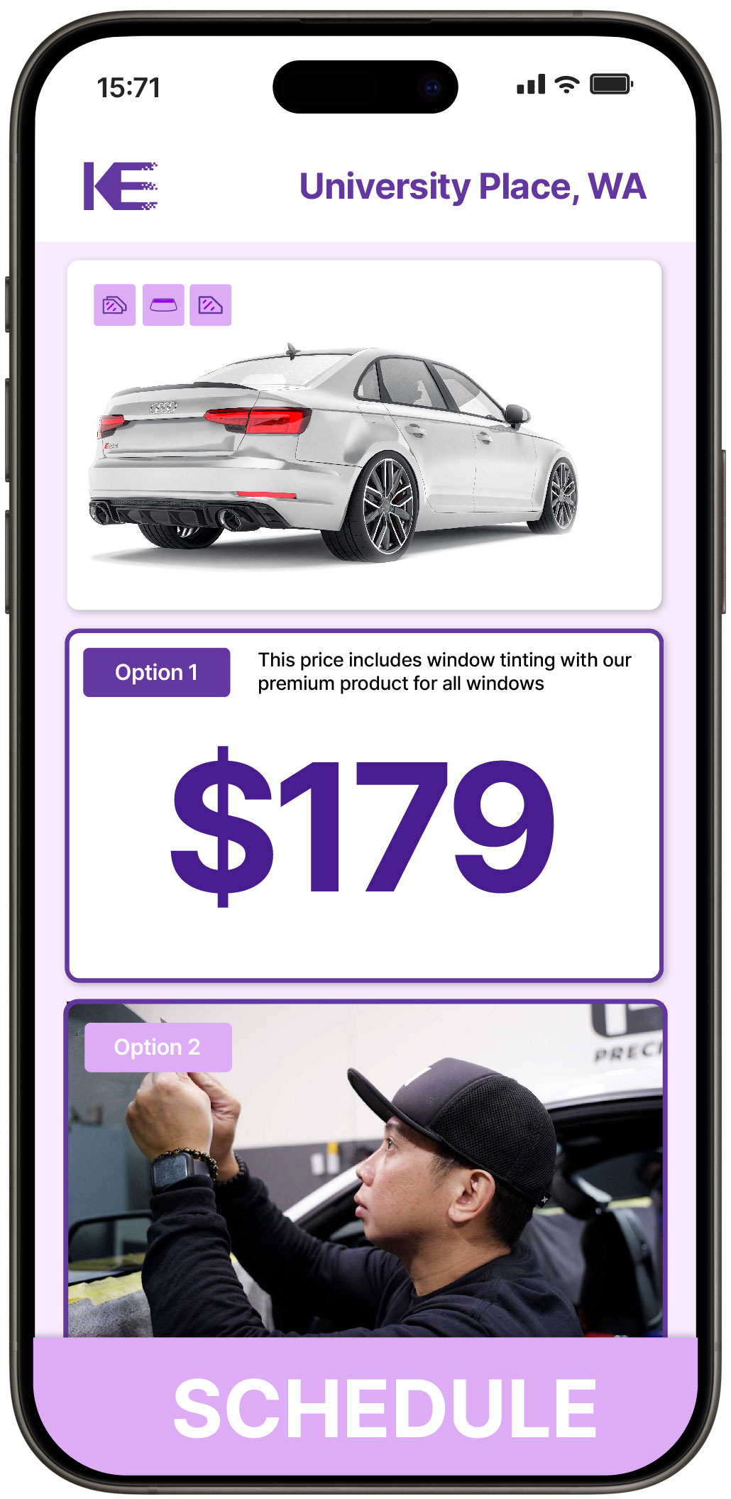 View Reasonable Car Window Tinting Costs in University Place, Washington