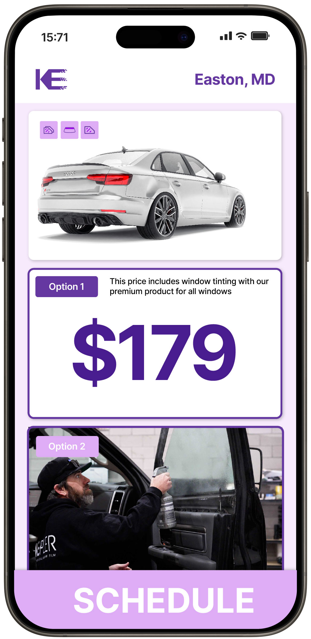 View Competitive Car Window Tinting Costs in Easton, Maryland