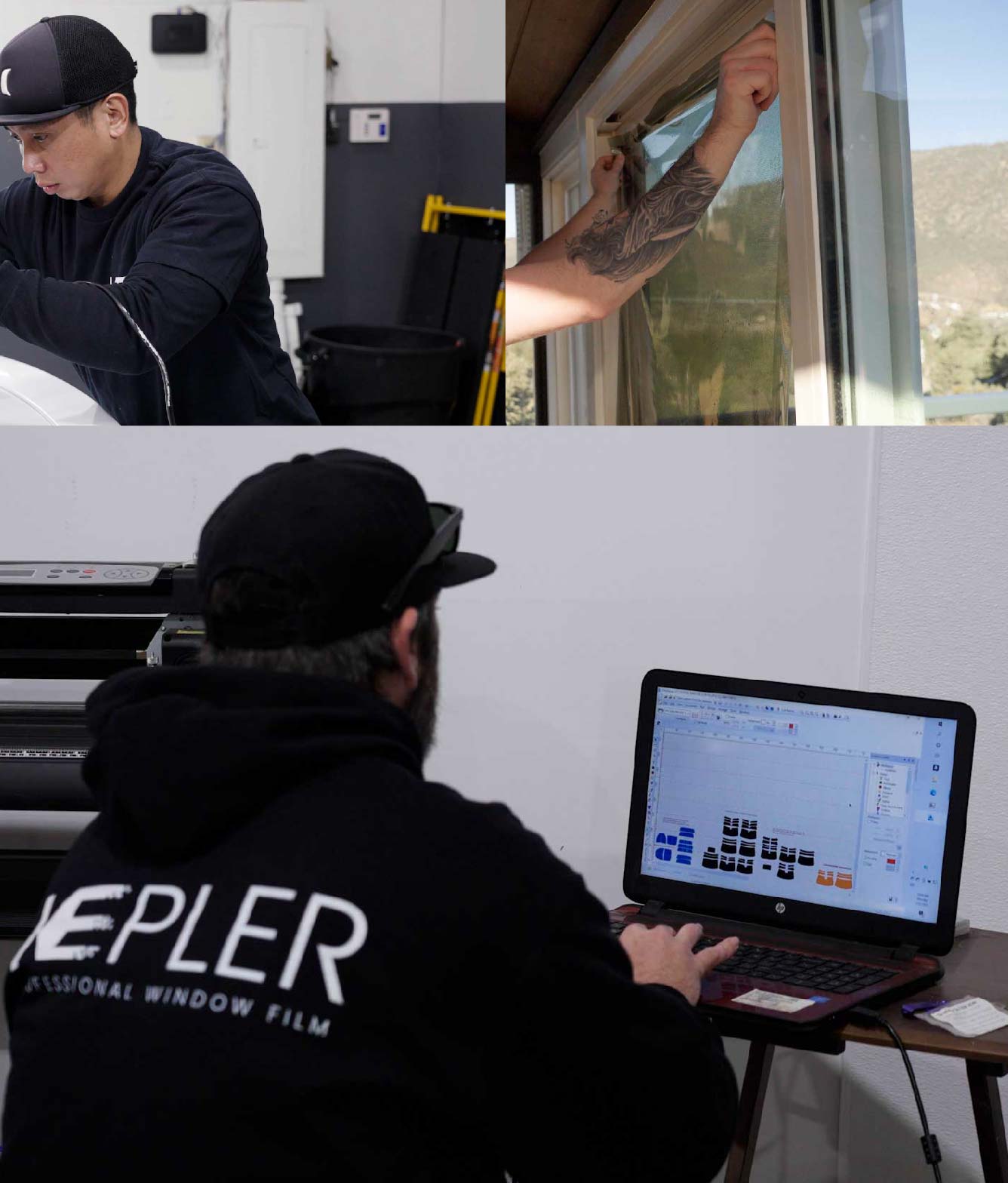 Ceramic Window Tinting Expert Cutting Film in Rock Springs, Wyoming