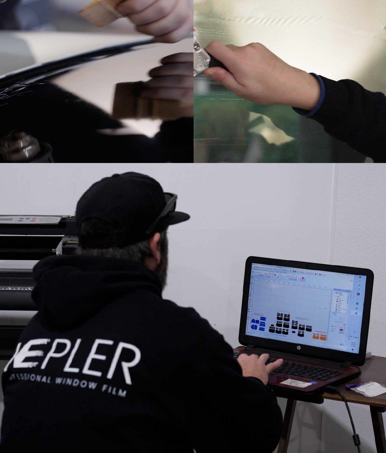 Ceramic Window Tinting Expert Cutting Film in York, Pennsylvania