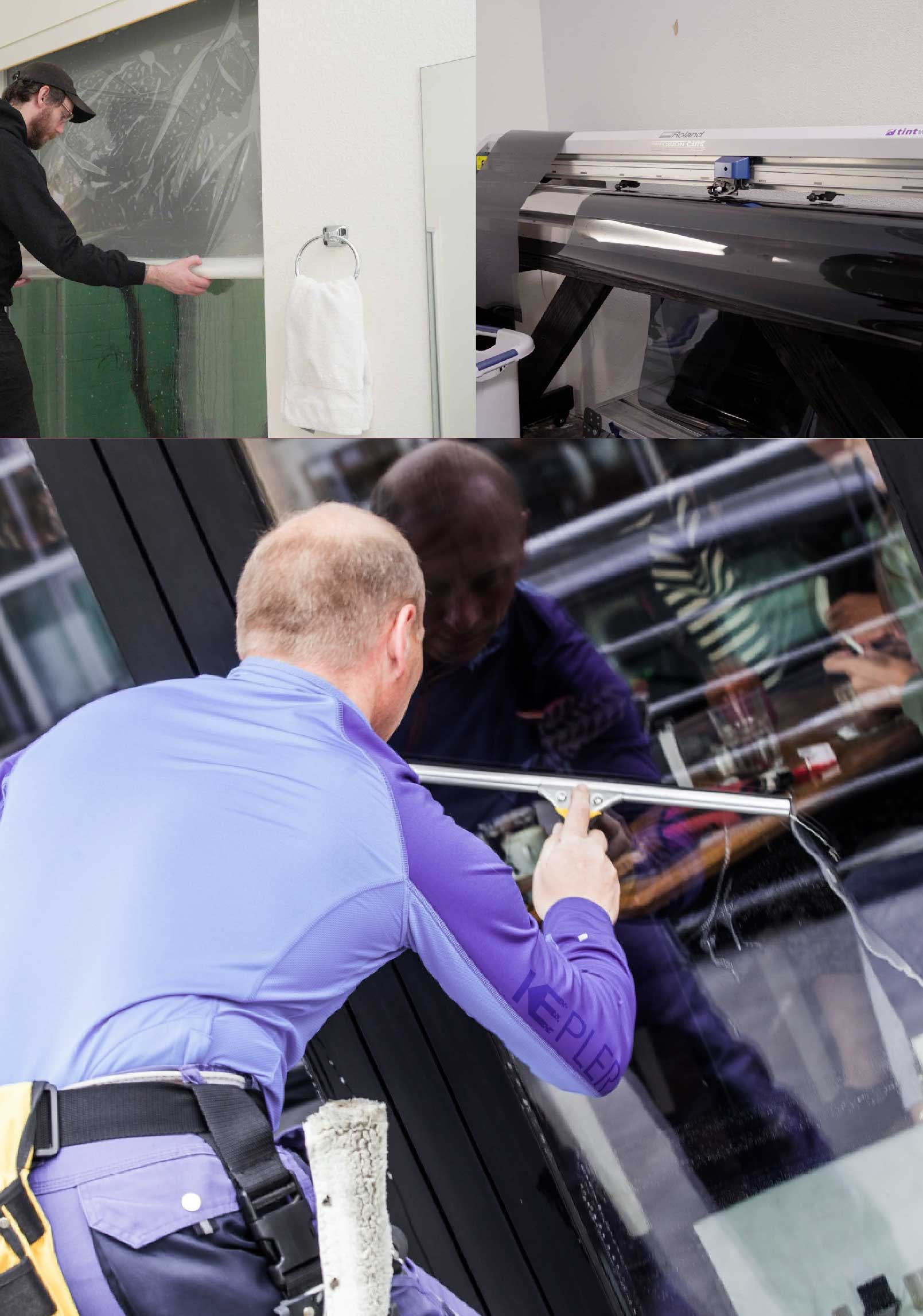 Kepler Skilled Applying Anti-Graffiti Window Film to a Birmingham Shop Front