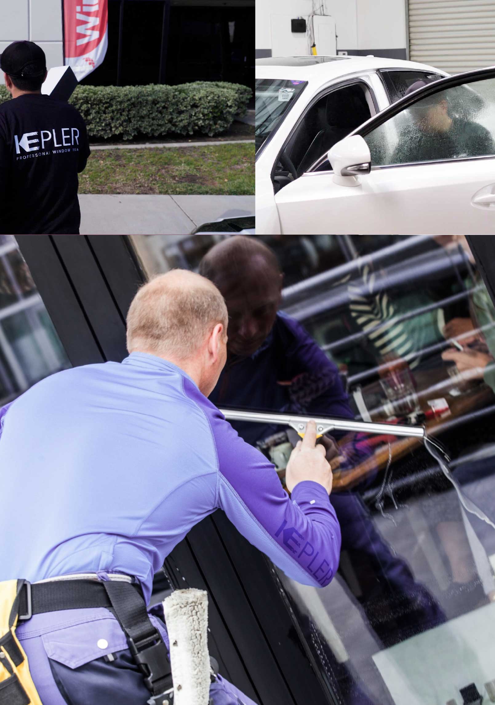 Kepler Expert Applying Anti-Graffiti Window Film to a Hazleton Shop Front