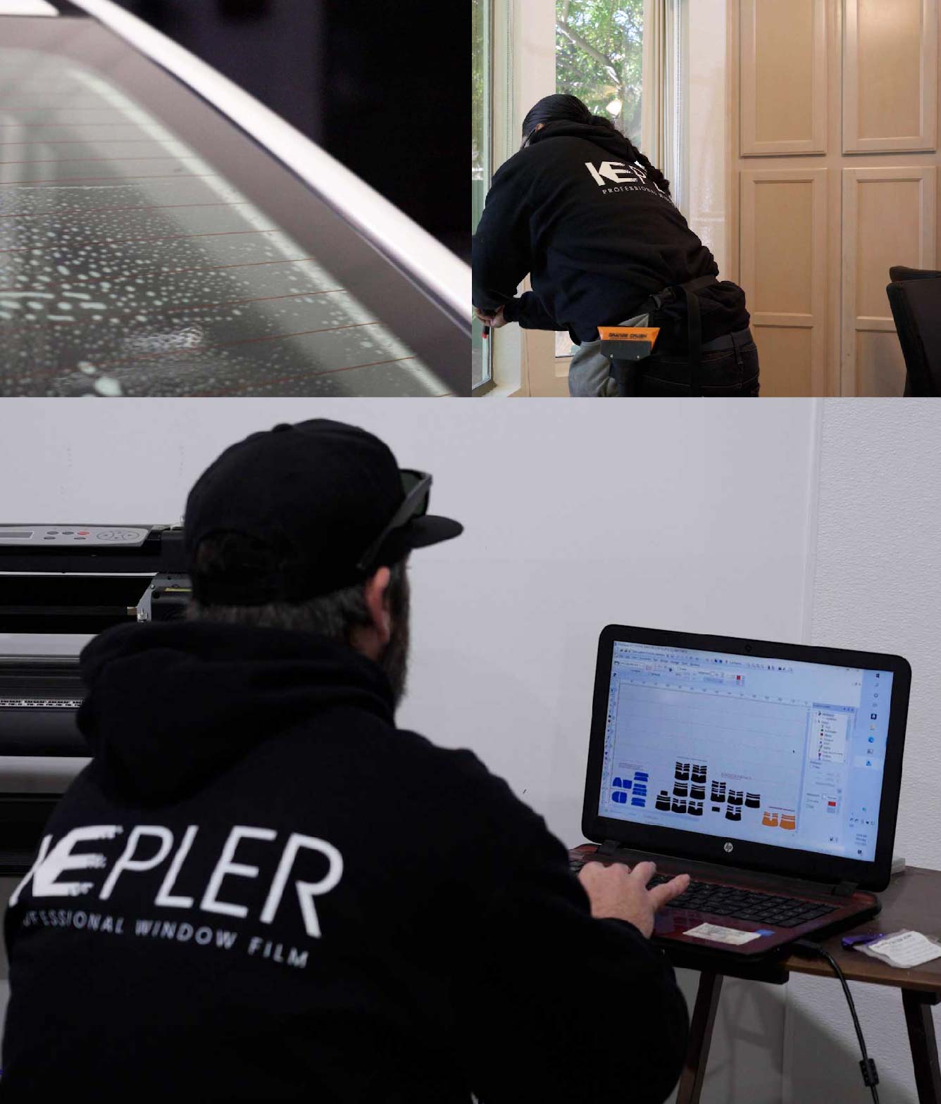 Ceramic Window Tinting Expert Cutting Film in West Sacramento, California