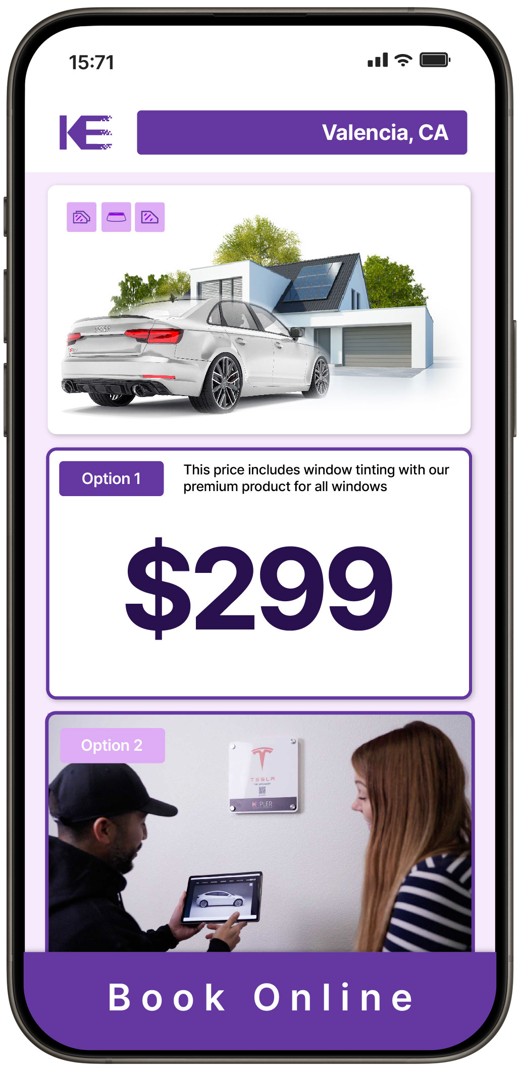 View Affordable Tesla Window Tinting Costs in Santa Ana, California