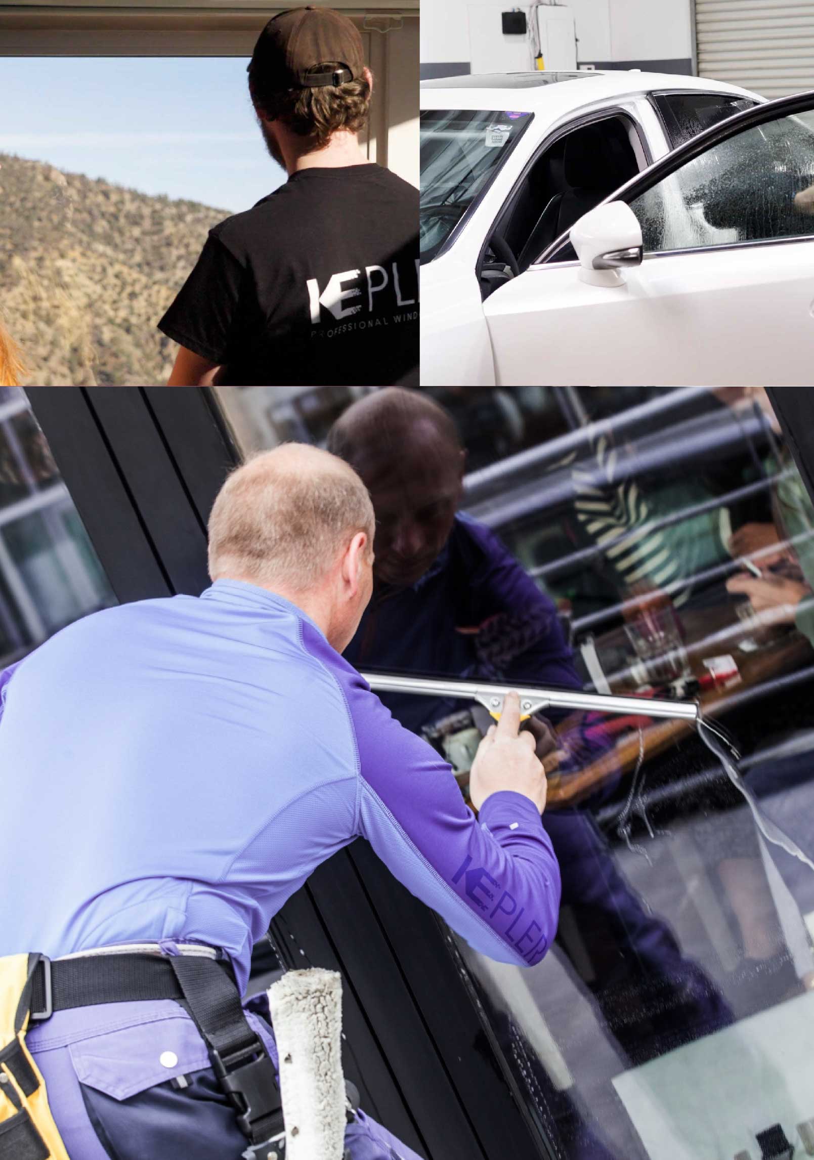 Kepler Professional Applying Anti-Graffiti Window Film to a West Palm Beach Shop Front
