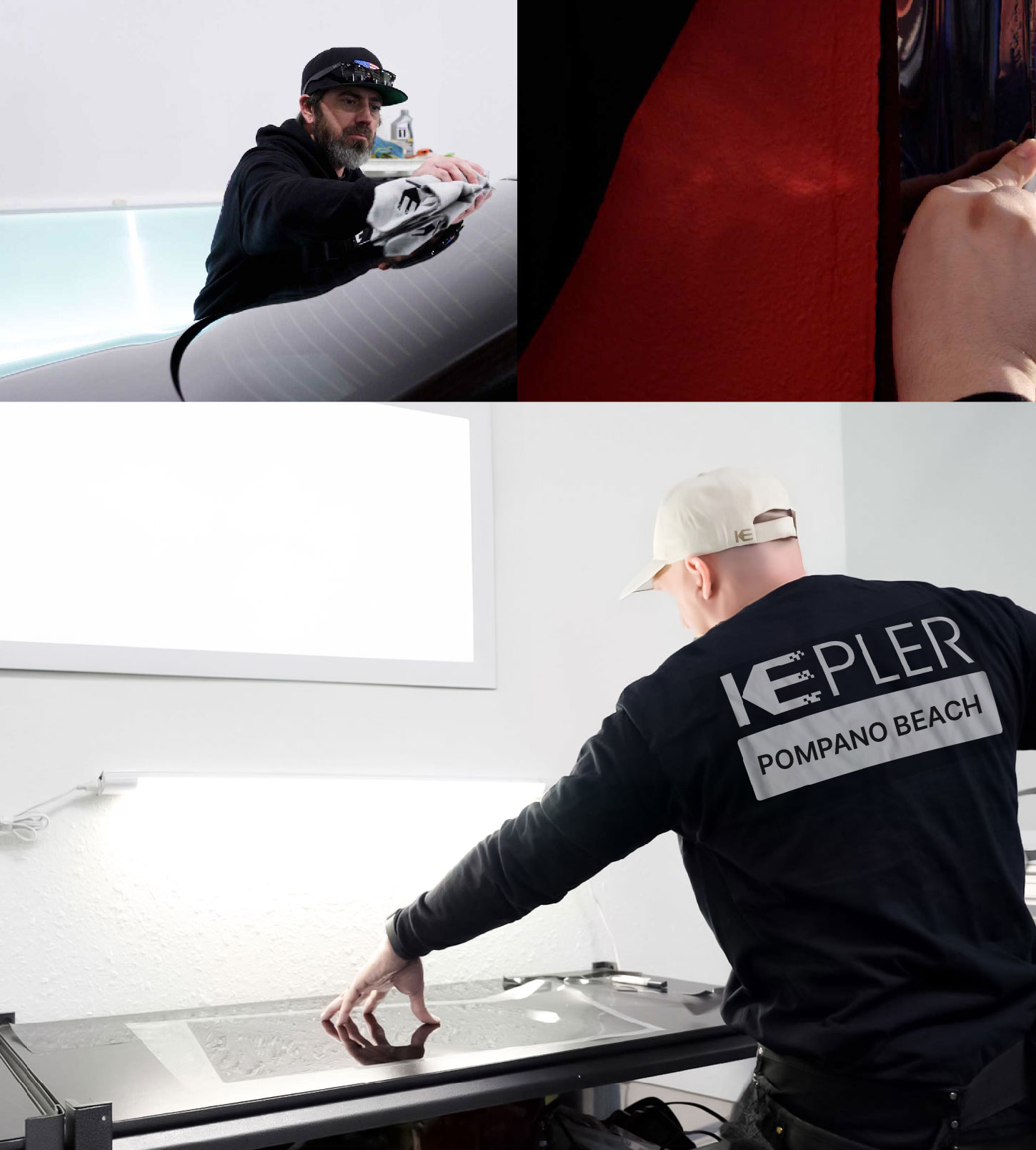Window Tinting Specialist Cutting Film in Pompano Beach, Florida
