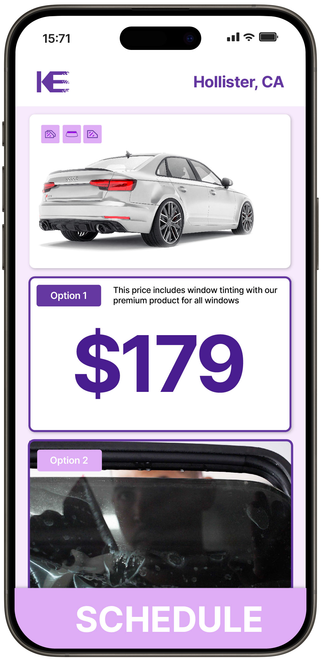 View Competitive Car Window Tinting Prices in Hollister, California