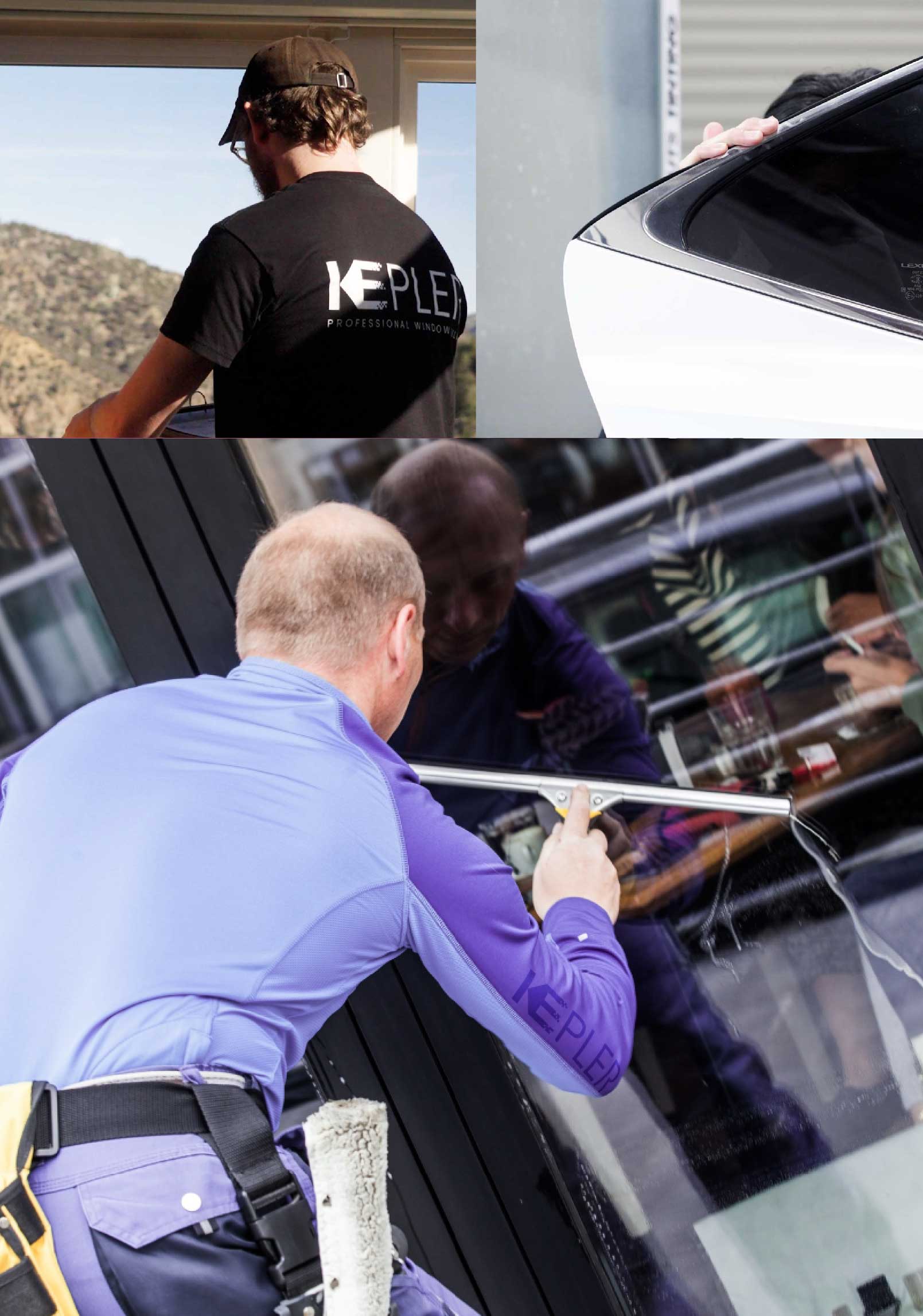 Kepler Expert Applying Anti-Graffiti Window Film to a Montrose Shop Front